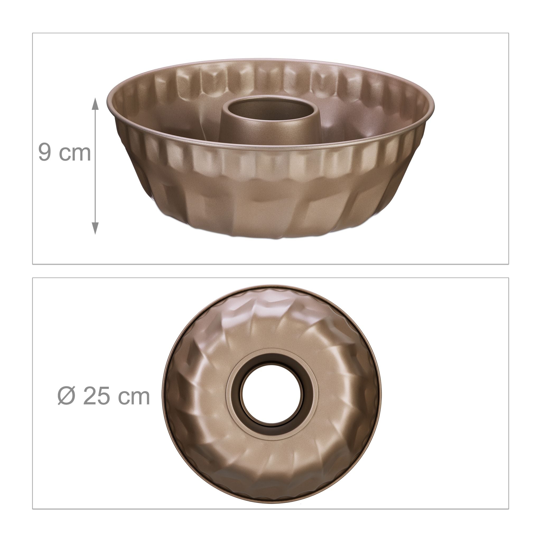 Gugelhupfform in Beige Beige von Relaxdays