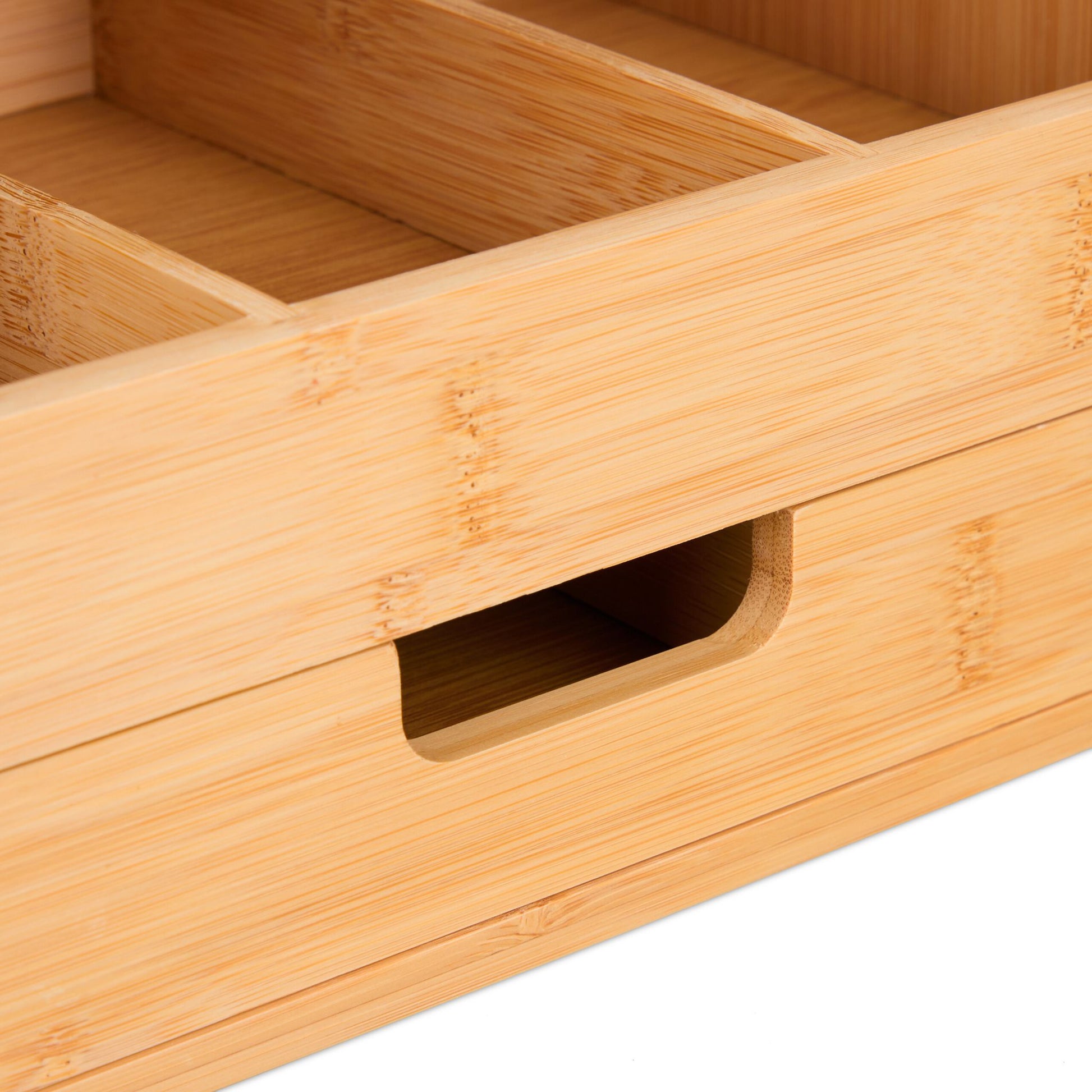 Tee Organizer mit Schublade 9 Fächer Hellbraun von Relaxdays