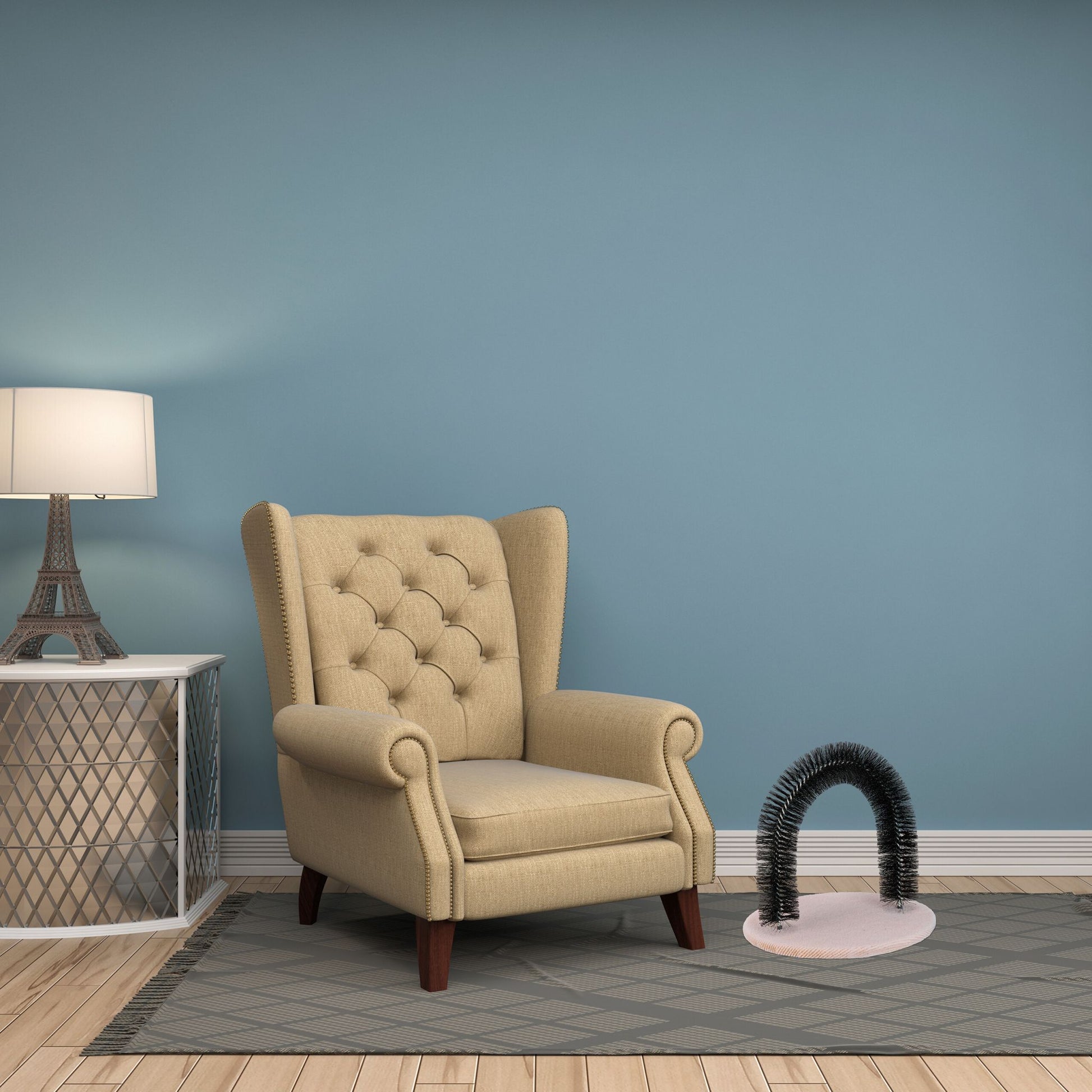 Enthaarungsbogen für Katzen Beige-Schwarz von Relaxdays