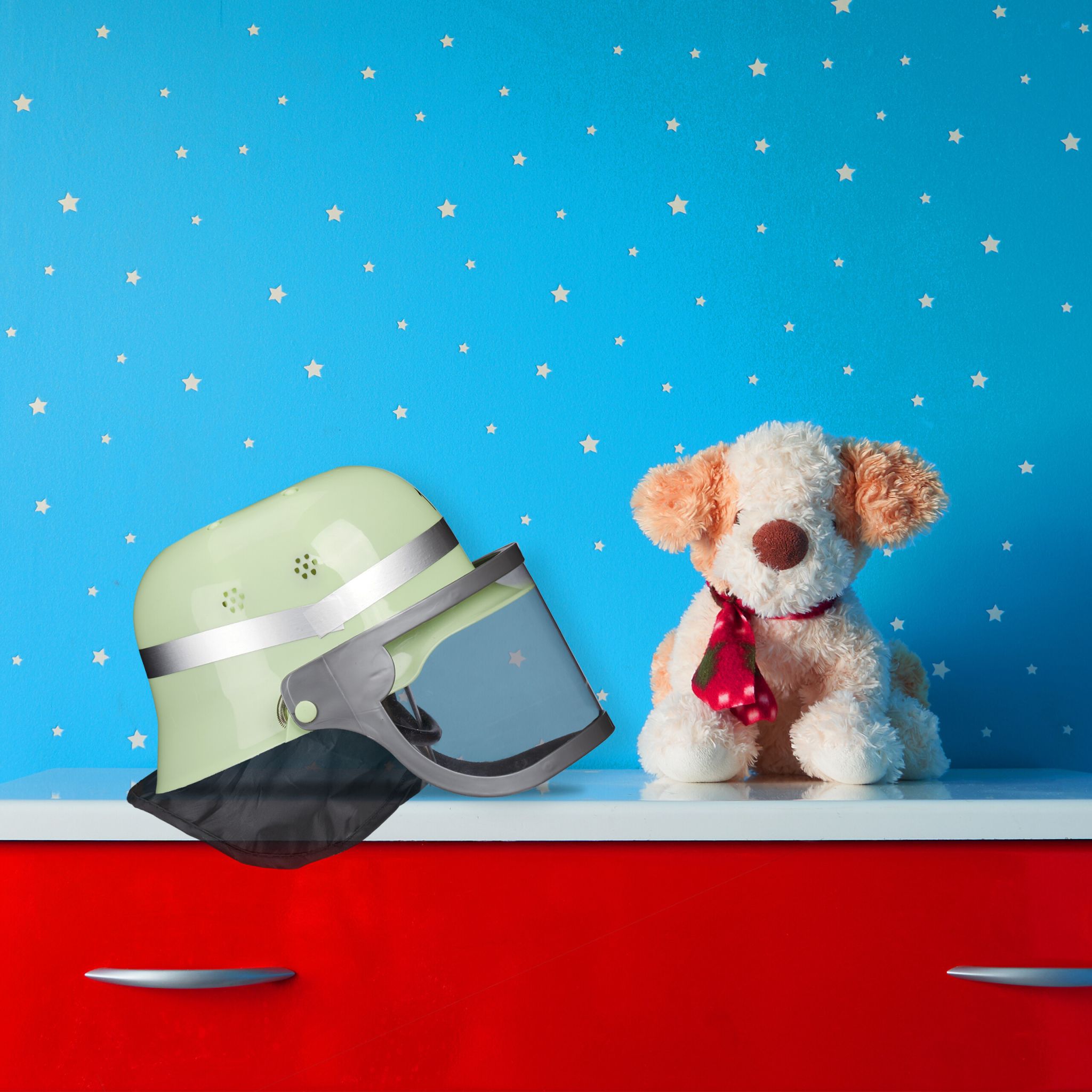 Feuerwehrhelm für Kinder Gelb-Schwarz-Silber von Relaxdays