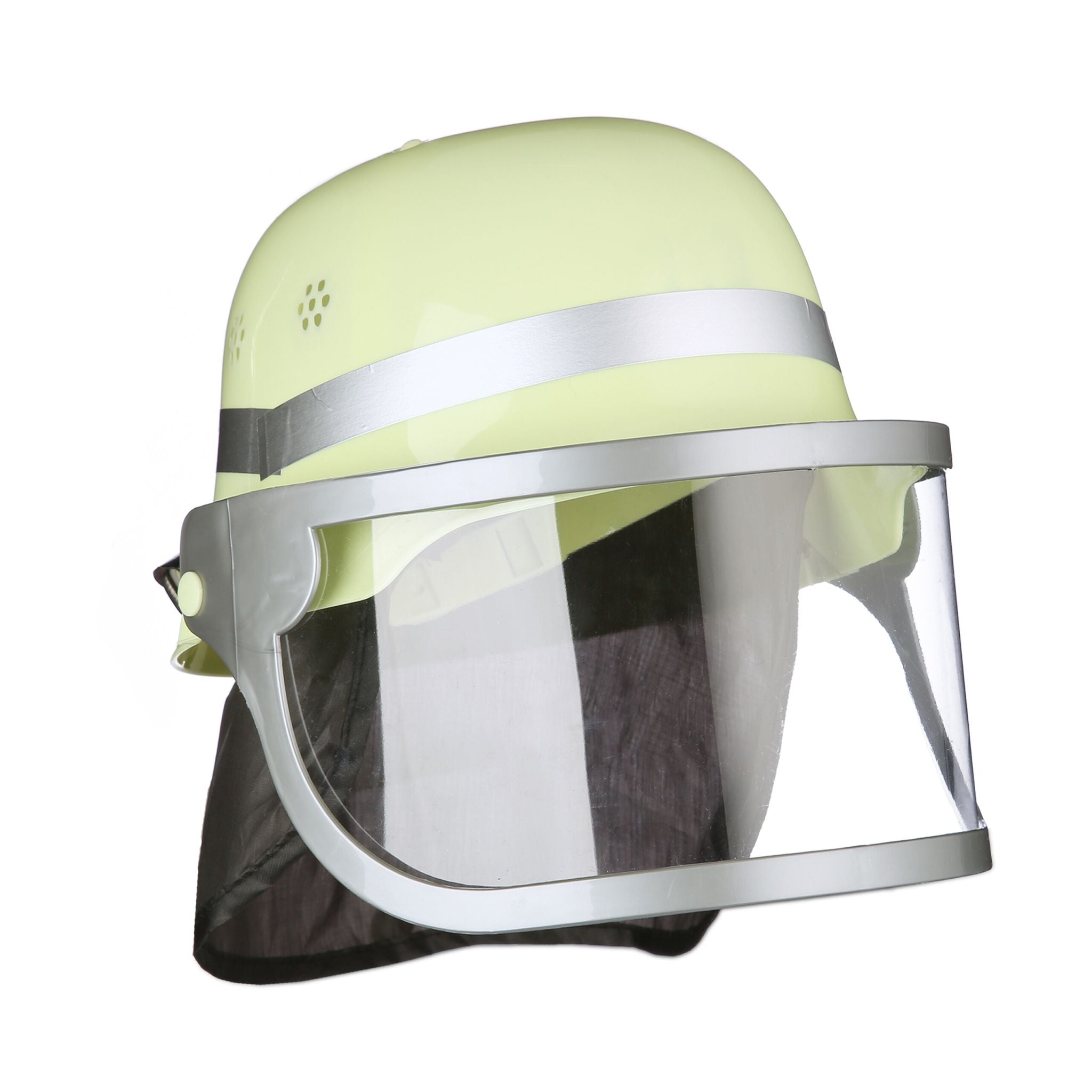 Feuerwehrhelm für Kinder Gelb-Schwarz-Silber von Relaxdays