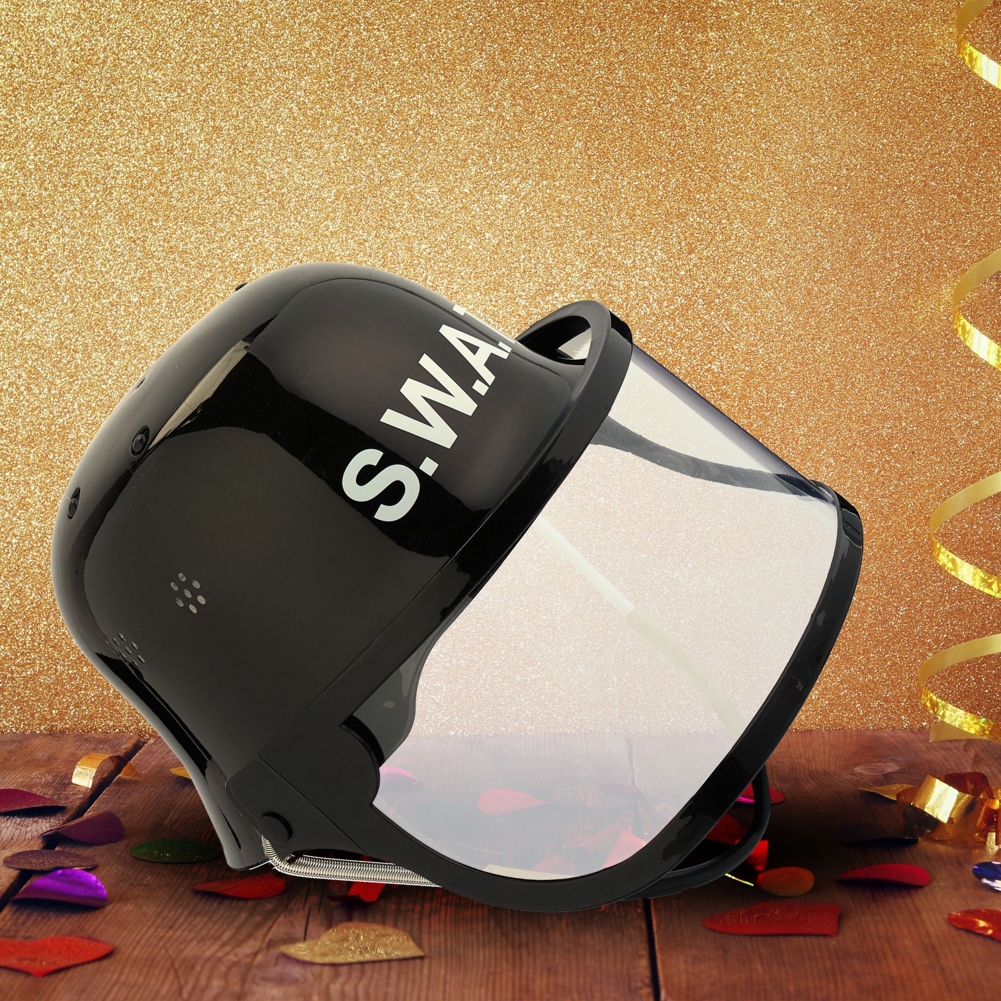 SWAT Helm für Kinder Schwarz von Relaxdays