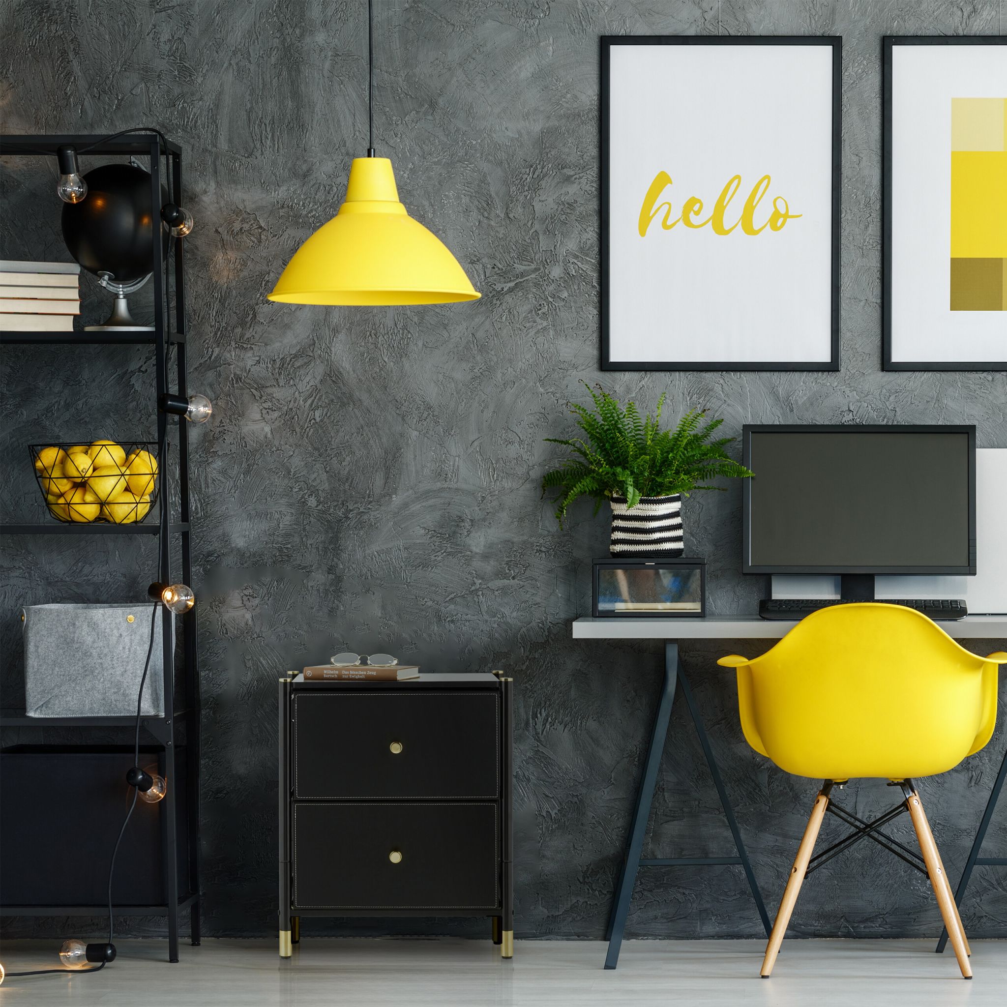 Beistellschrank mit 2 Schubladen Gold-Schwarz von Relaxdays