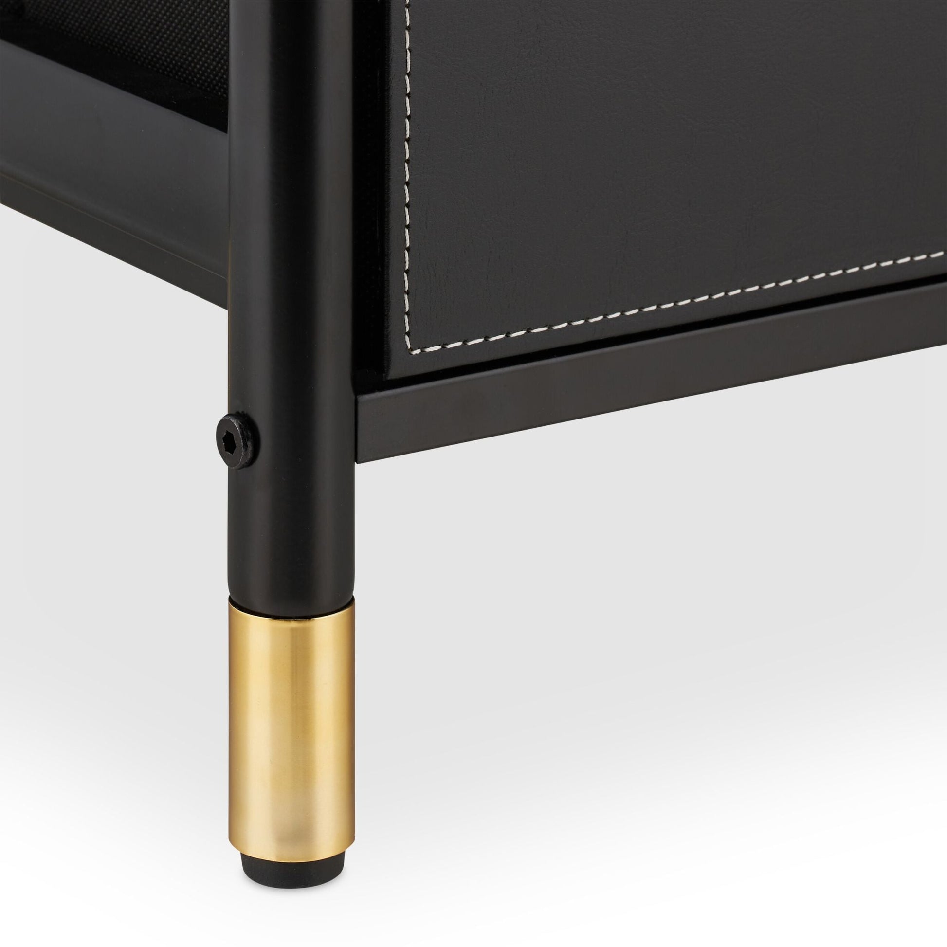 Kommode mit 4 Schubladen Gold-Schwarz von Relaxdays