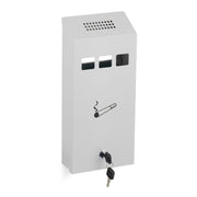 Wandaschenbecher Weiss-Schwarz-Silber von Relaxdays