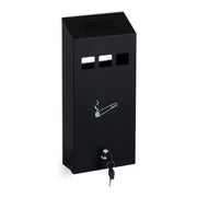 Wandaschenbecher Weiss-Schwarz-Silber von Relaxdays