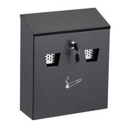 Wandaschenbecher in Anthrazit Anthrazit-Weiss-Silber von Relaxdays