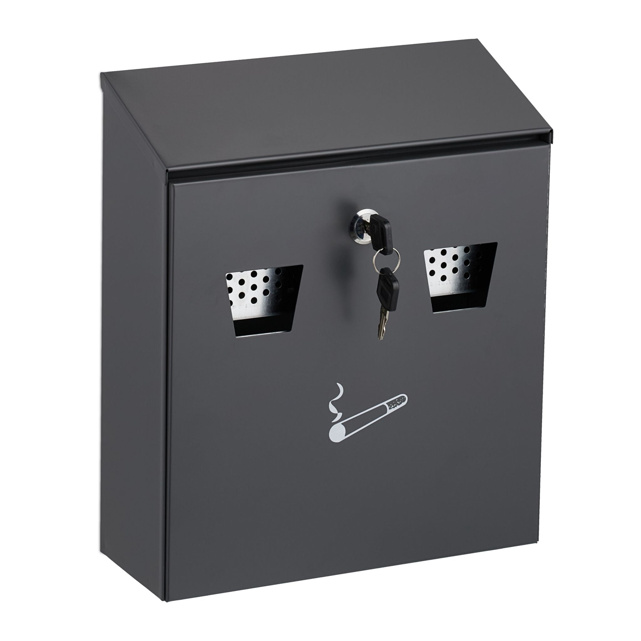 Wandaschenbecher in Anthrazit Anthrazit-Weiss-Silber von Relaxdays