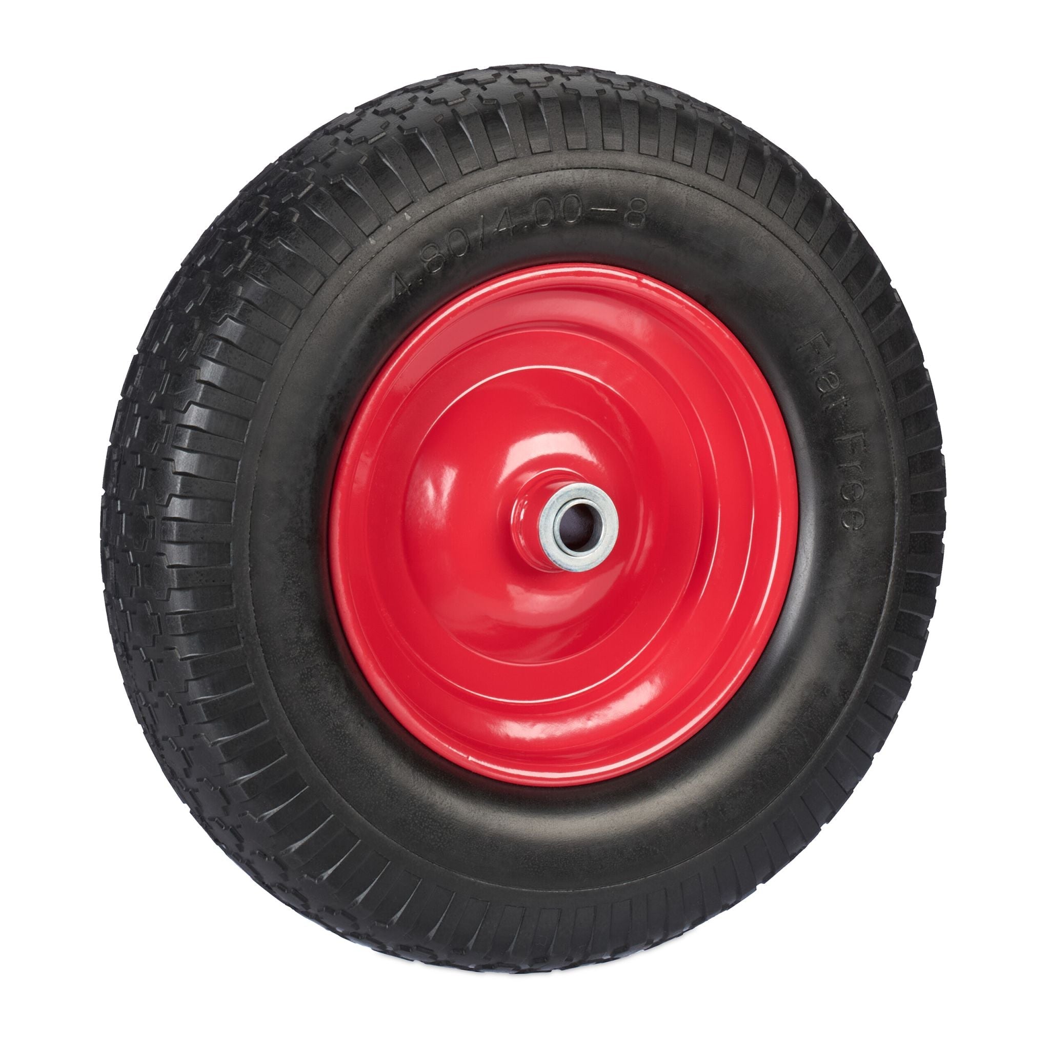 Schubkarrenrad 4.00-8 Rot-Schwarz von Relaxdays