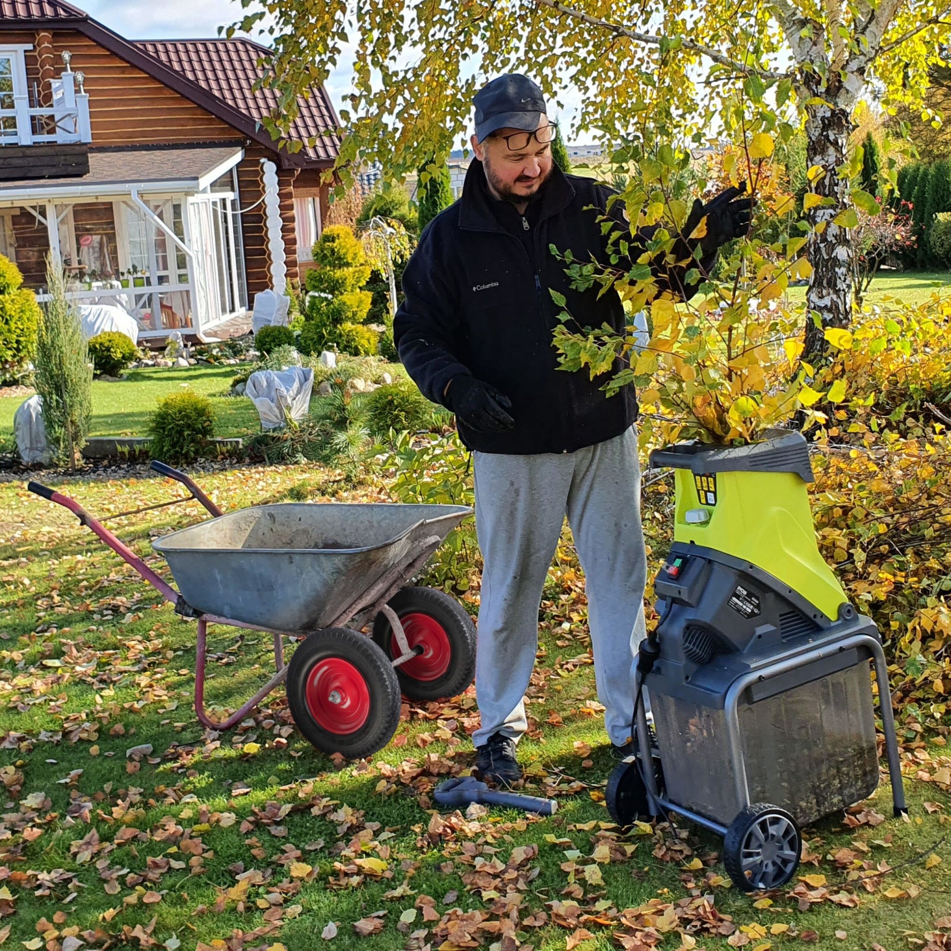 Schubkarrenrad 4.00-8 mit Achse Rot-Schwarz von Relaxdays