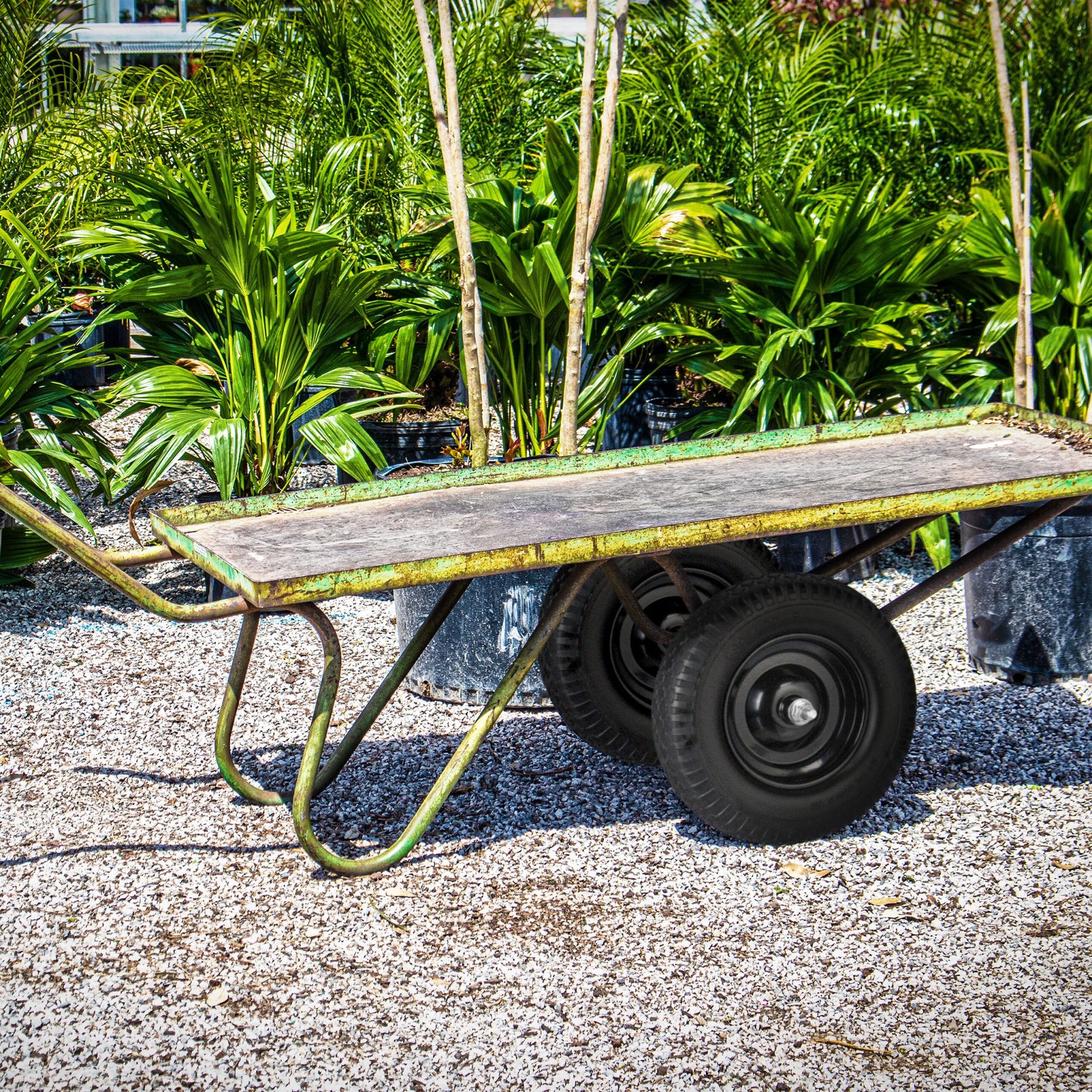 Schubkarrenrad 4.00-8 mit Achse Gelb-Grau von Relaxdays