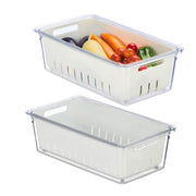 Kühlschrank Organizer 2er-Set Weiss-Transparent von Relaxdays