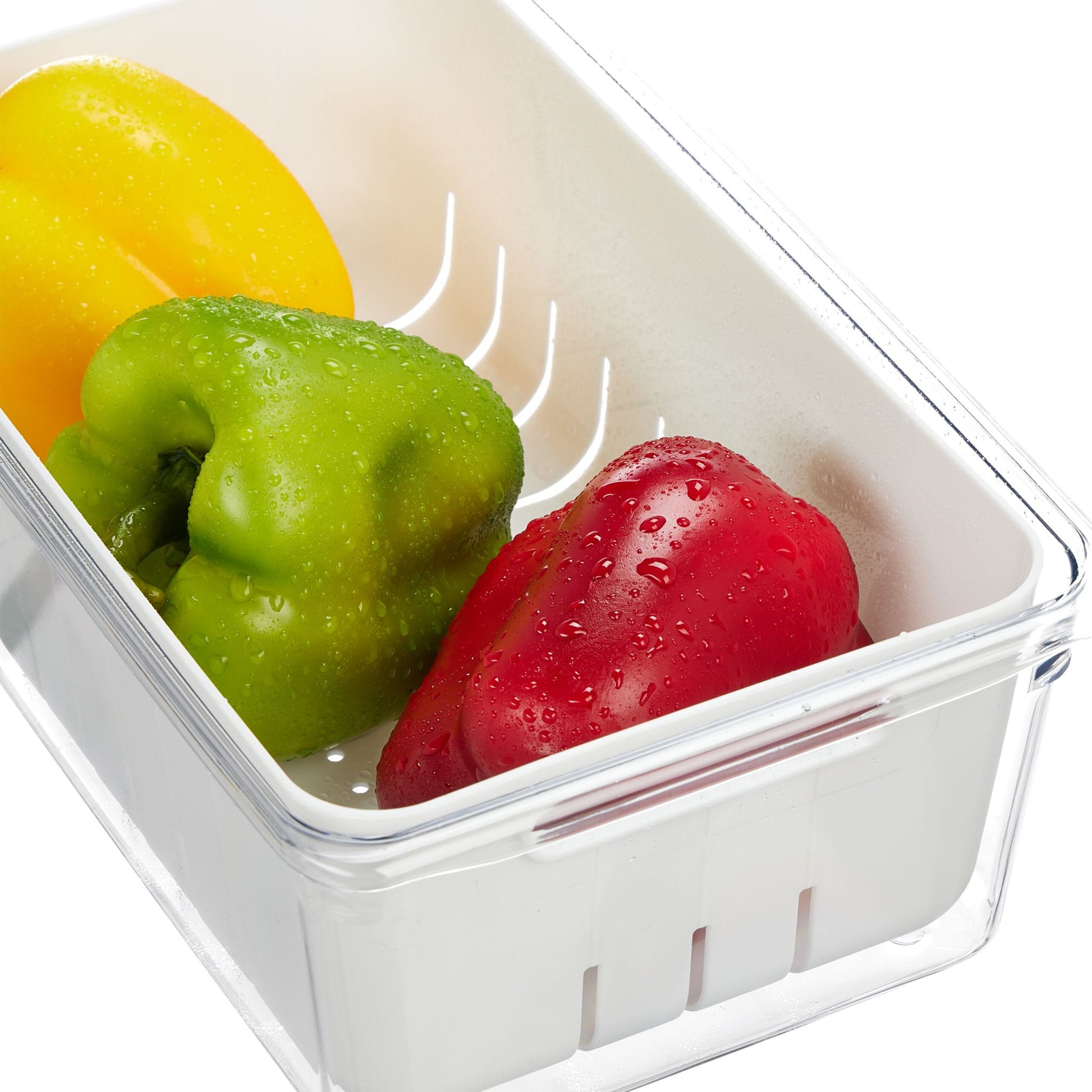 Kühlschrank Organizer 2er-Set Weiss-Transparent von Relaxdays