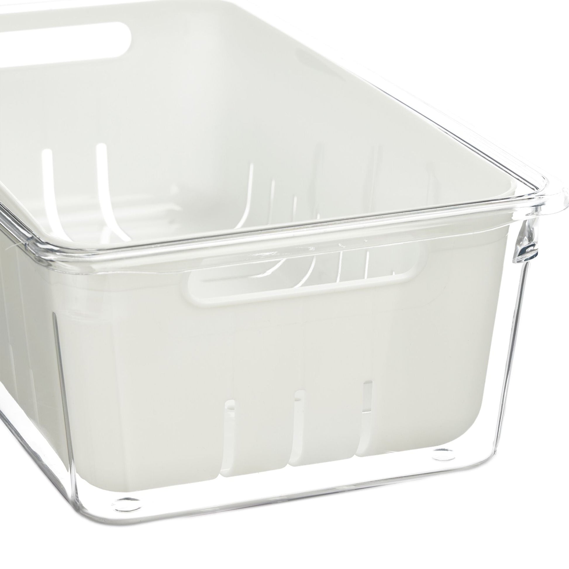 Kühlschrank Organizer 2er-Set Weiss-Transparent von Relaxdays