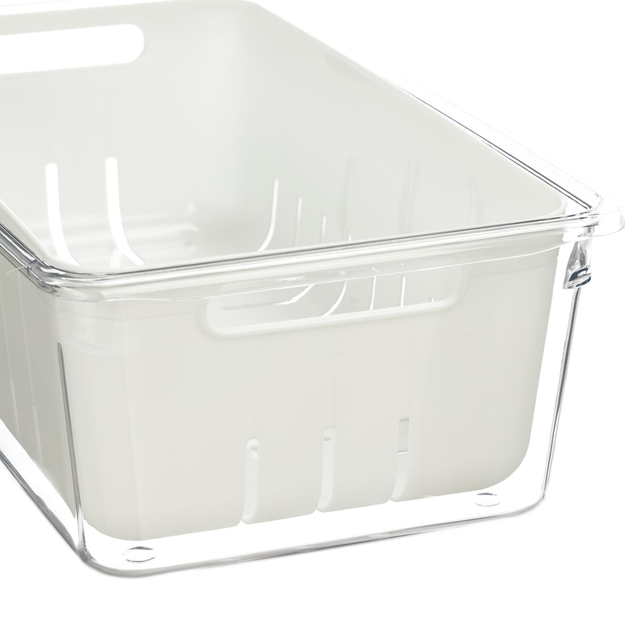 Kühlschrank Organizer 2er-Set Weiss-Transparent von Relaxdays