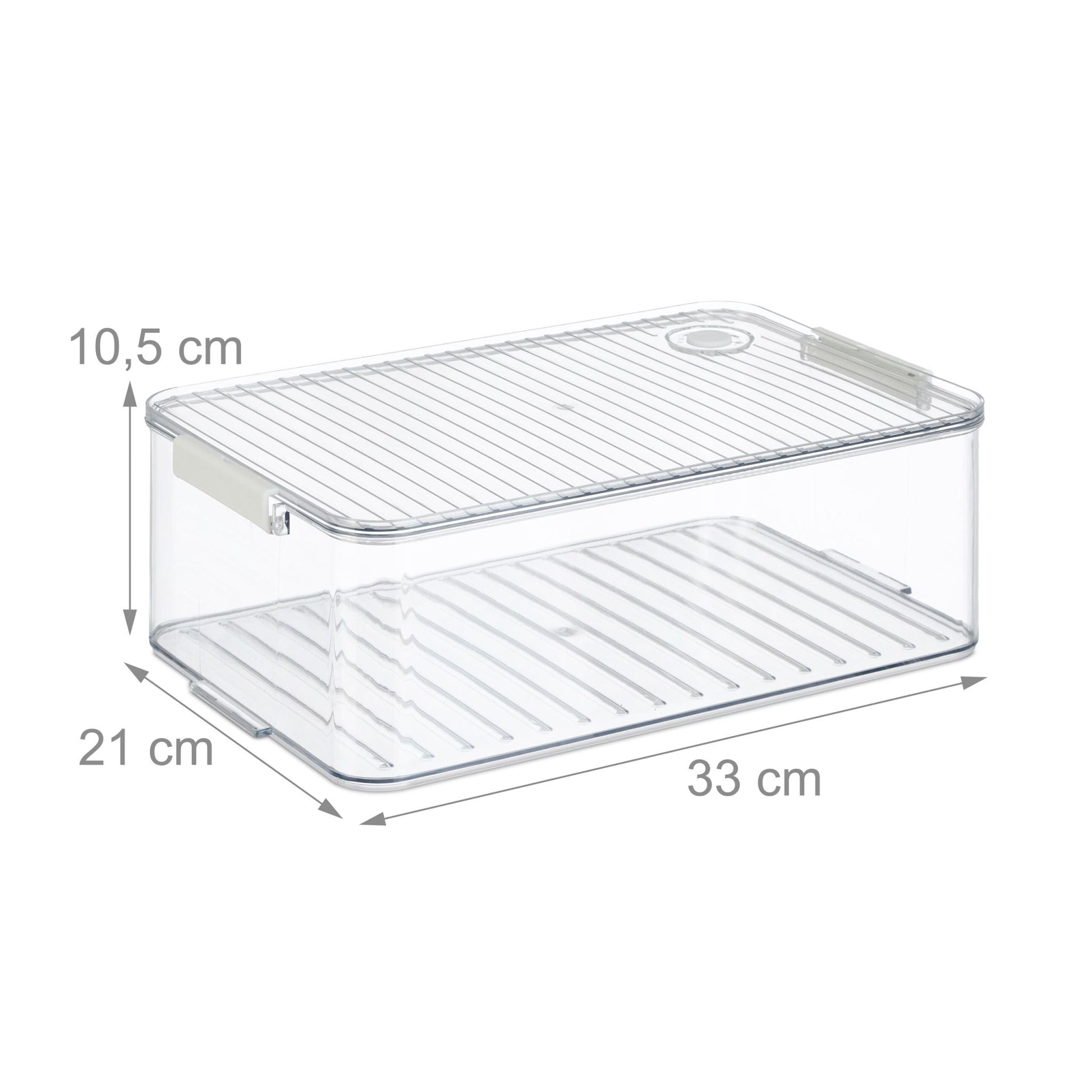 Kühlschrank Organizer 2er-Set Weiss-Transparent von Relaxdays