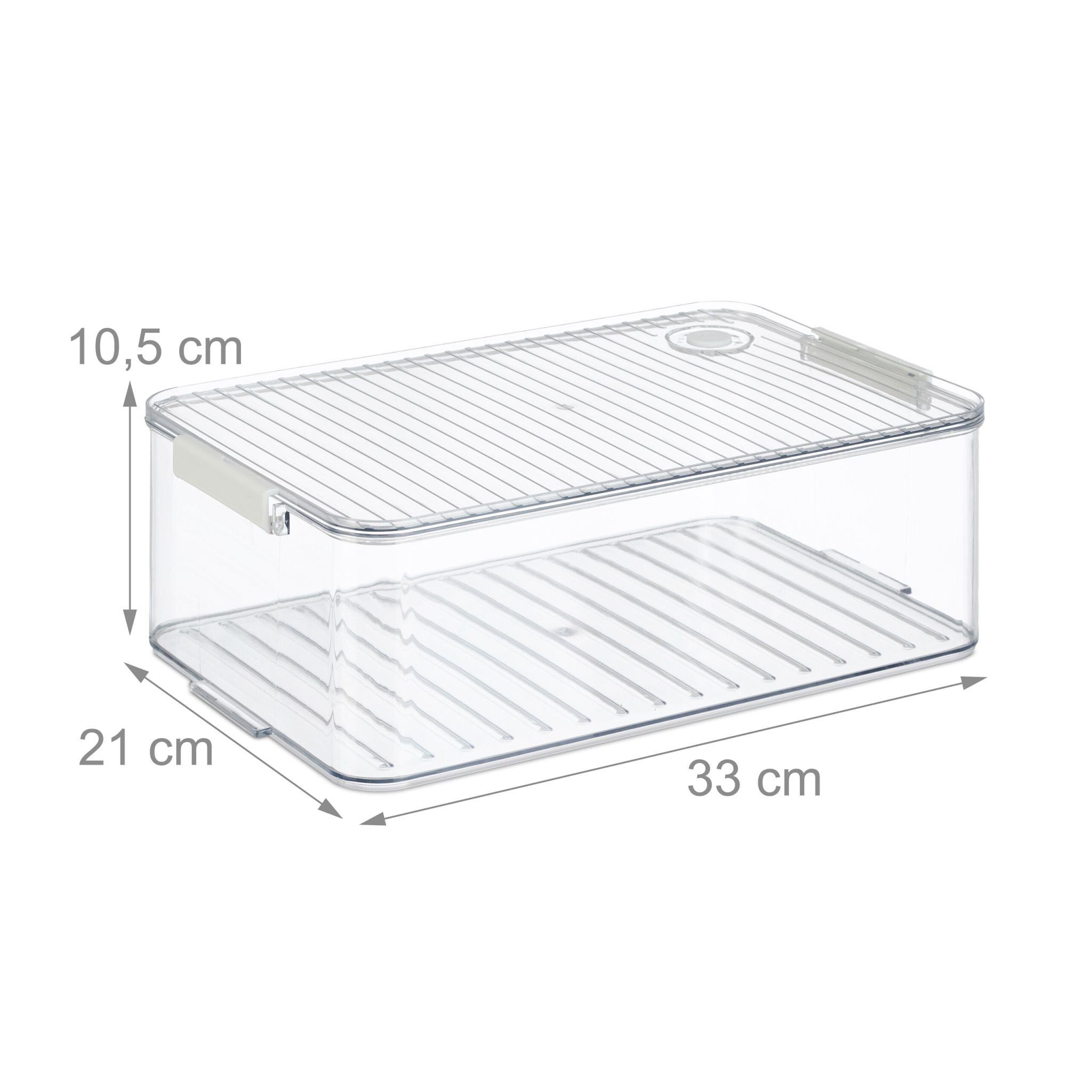 Kühlschrank Organizer 2er-Set Weiss-Transparent von Relaxdays