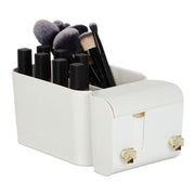 Kosmetik Organizer Wand Weiss-Gold von Relaxdays
