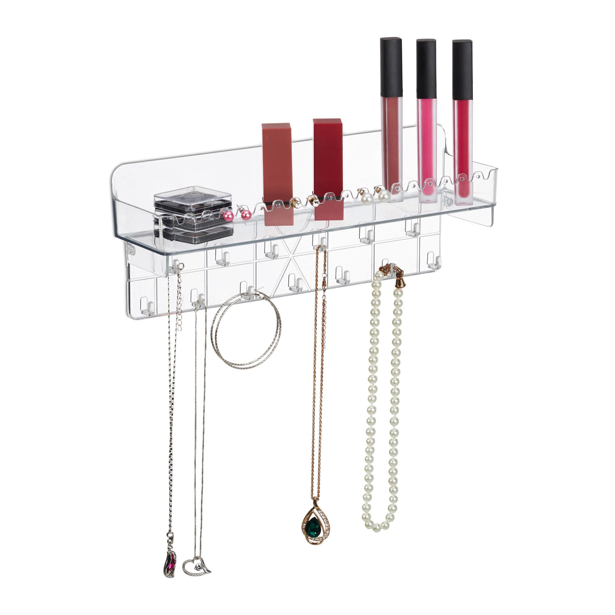 Schmuckhalter Wand Transparent von Relaxdays