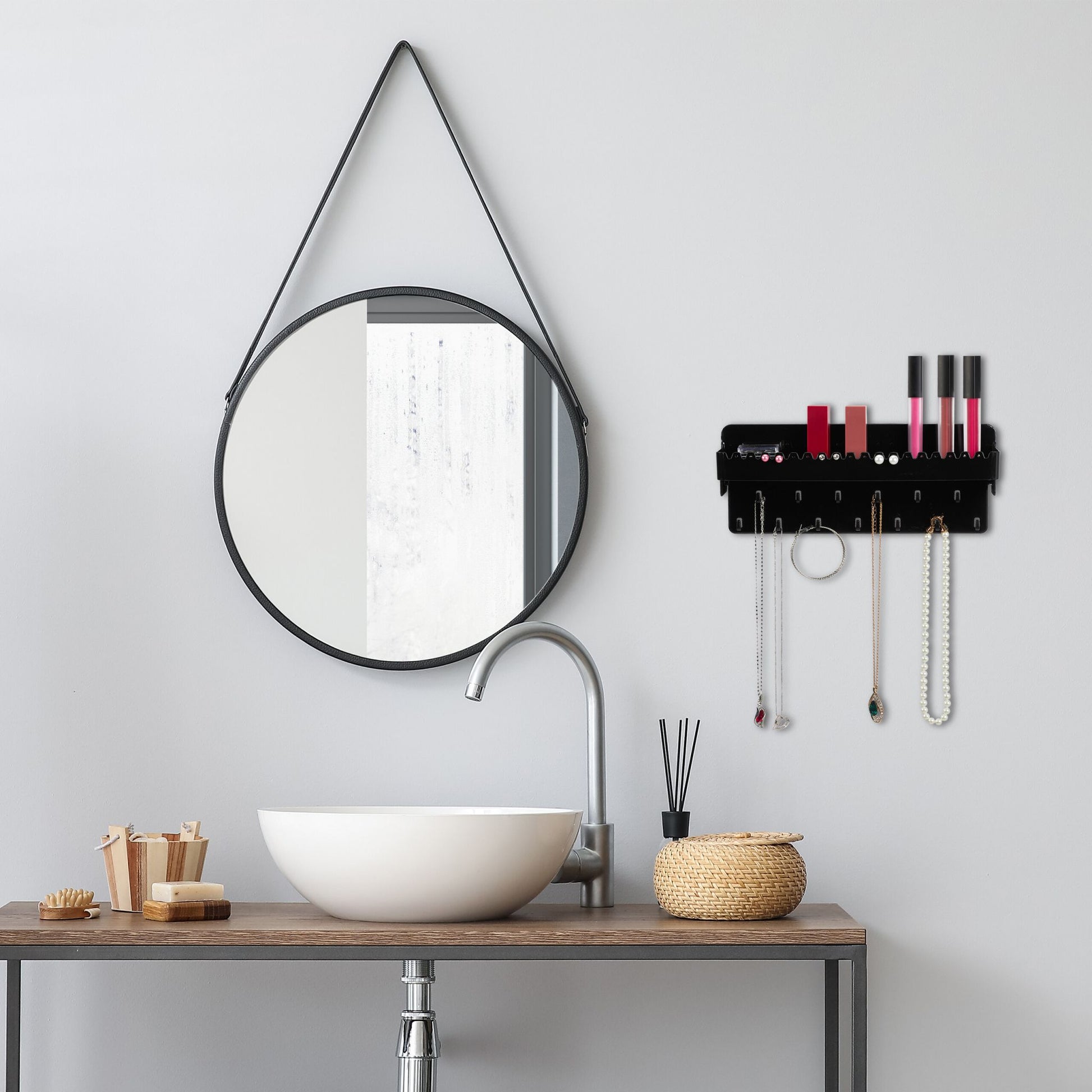 Schmuckhalter Wand Schwarz von Relaxdays