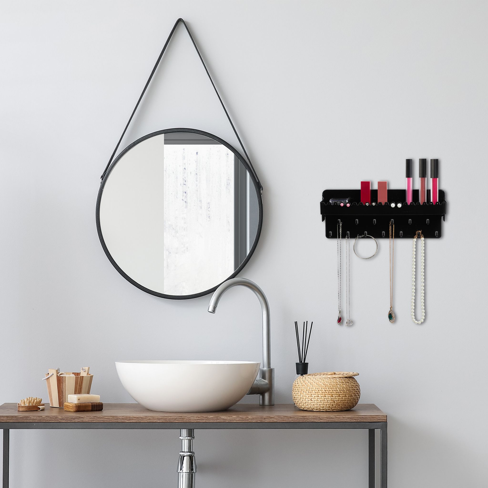 Schmuckhalter Wand Schwarz von Relaxdays