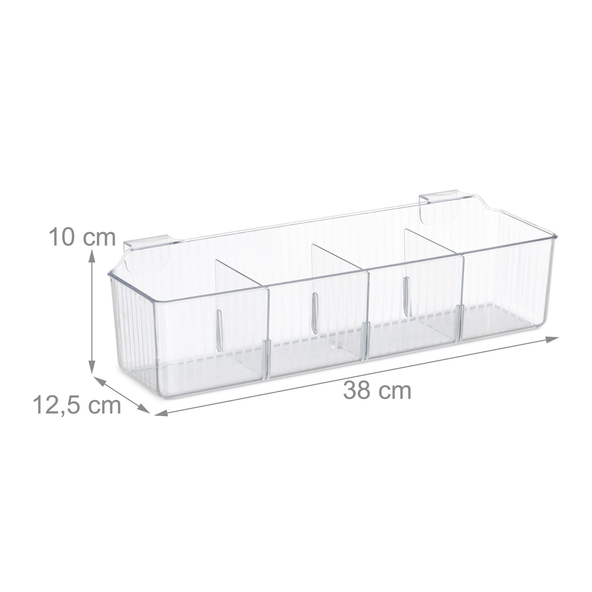 Schranktür Organizer 4 Fächer 2er-Set Transparent von Relaxdays