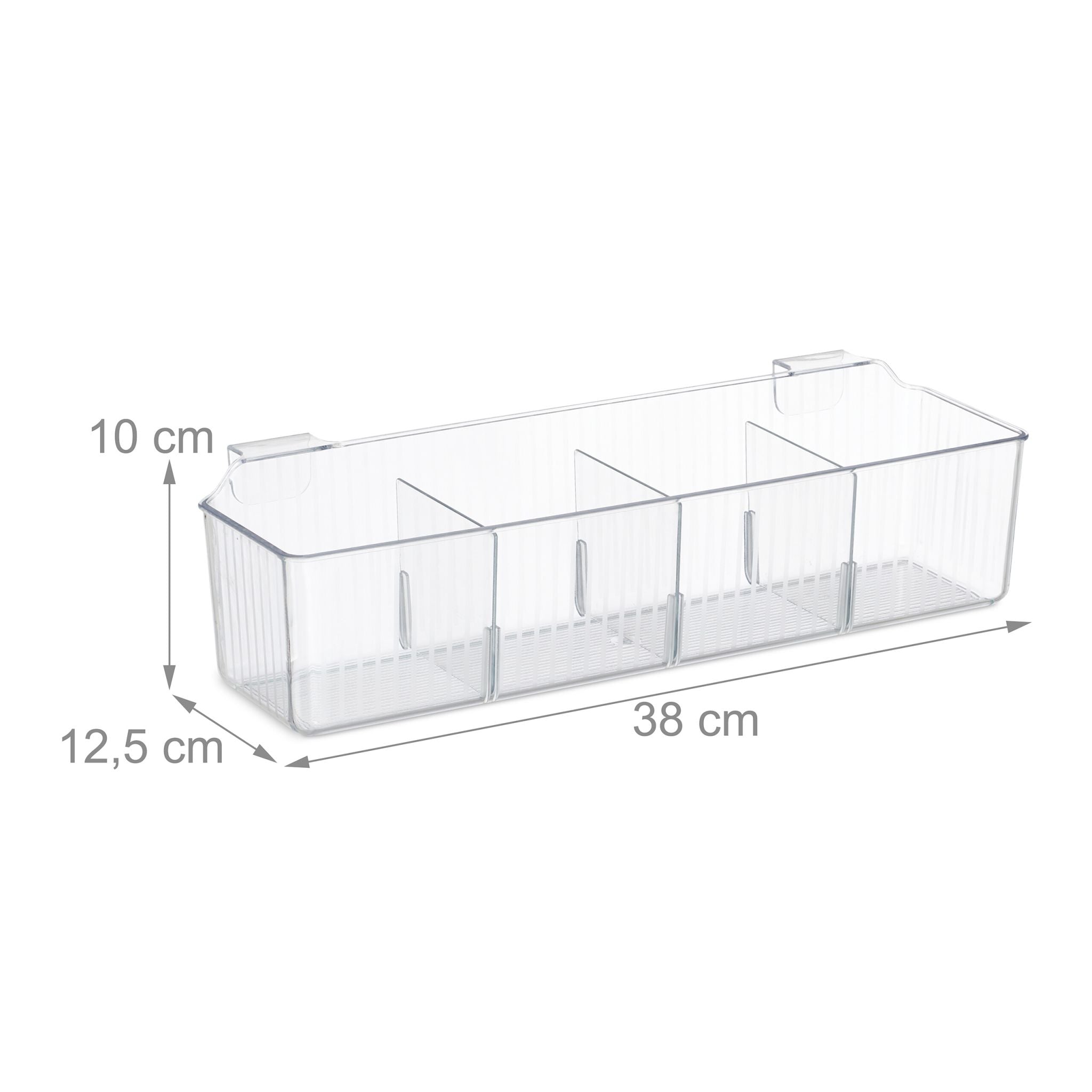 Schranktür Organizer 4 Fächer 2er-Set Transparent von Relaxdays
