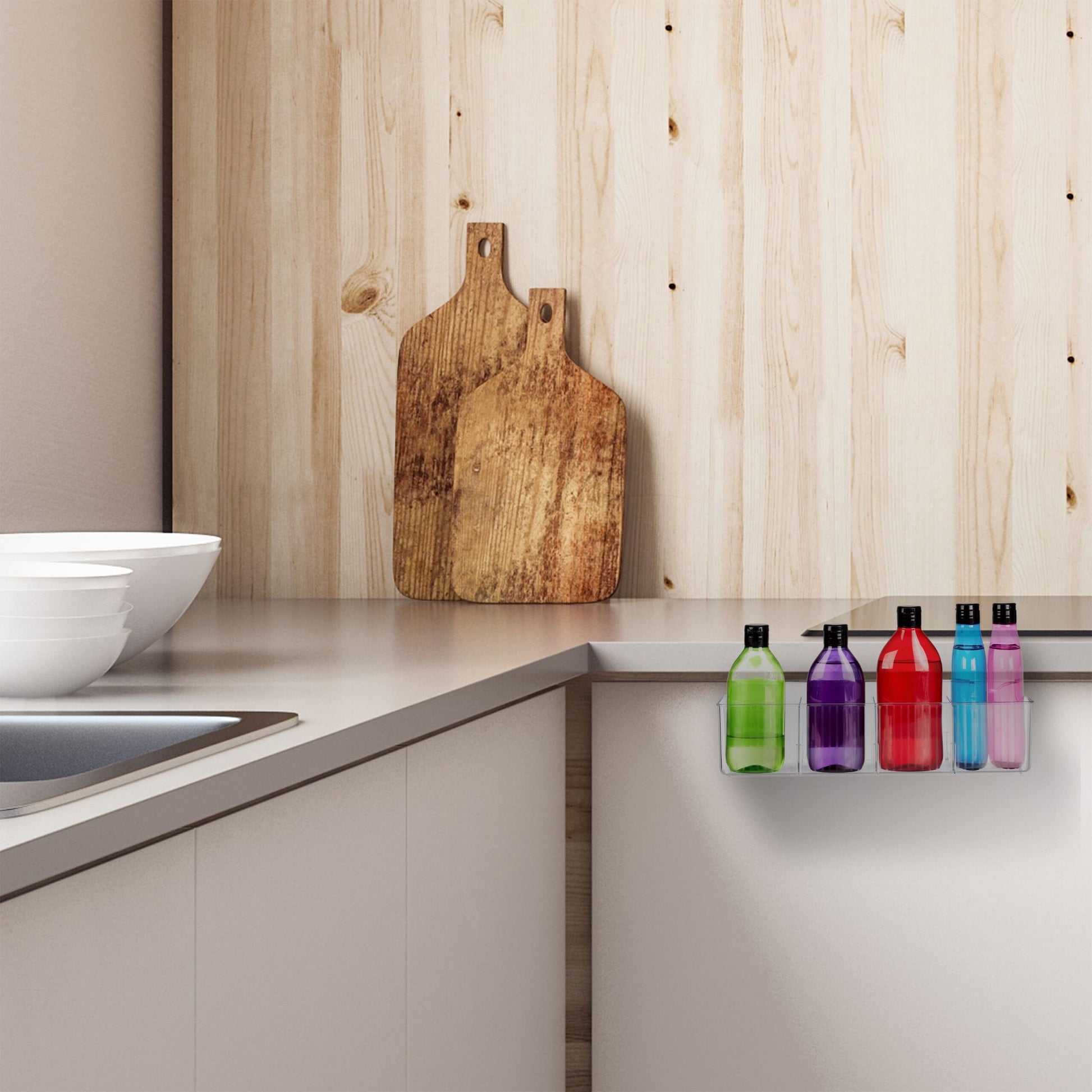 Schranktür Organizer 4 Fächer 2er-Set Transparent von Relaxdays