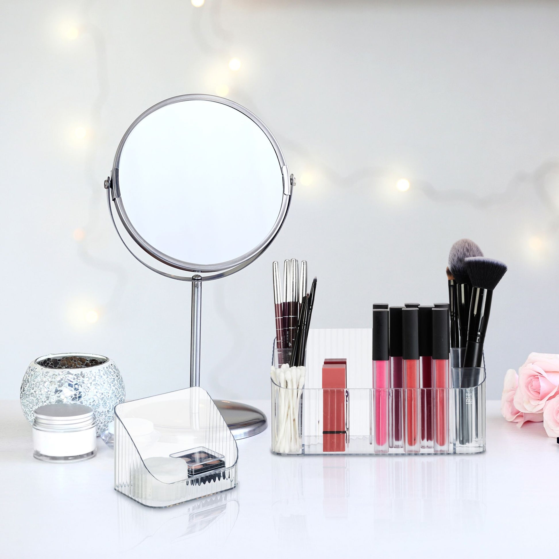 Kosmetik Organizer 2er-Set Transparent von Relaxdays