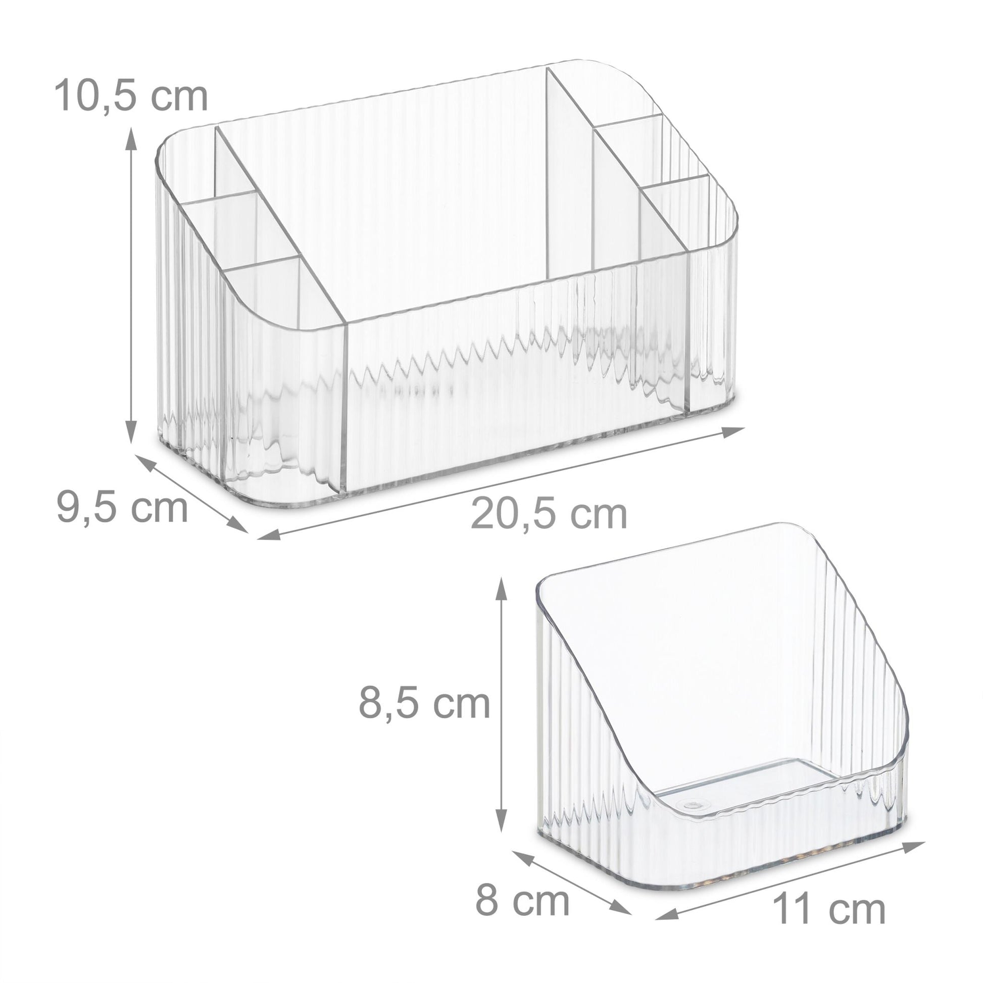 Kosmetik Organizer 2er-Set Transparent von Relaxdays