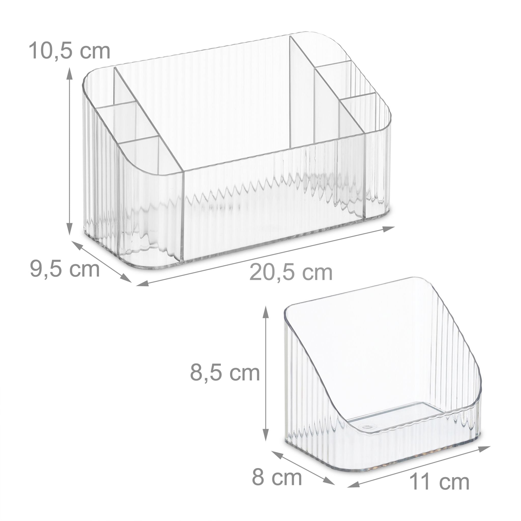 Kosmetik Organizer 2er-Set Transparent von Relaxdays
