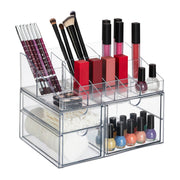 Make Up Organizer mit Schubladen Transparent von Relaxdays
