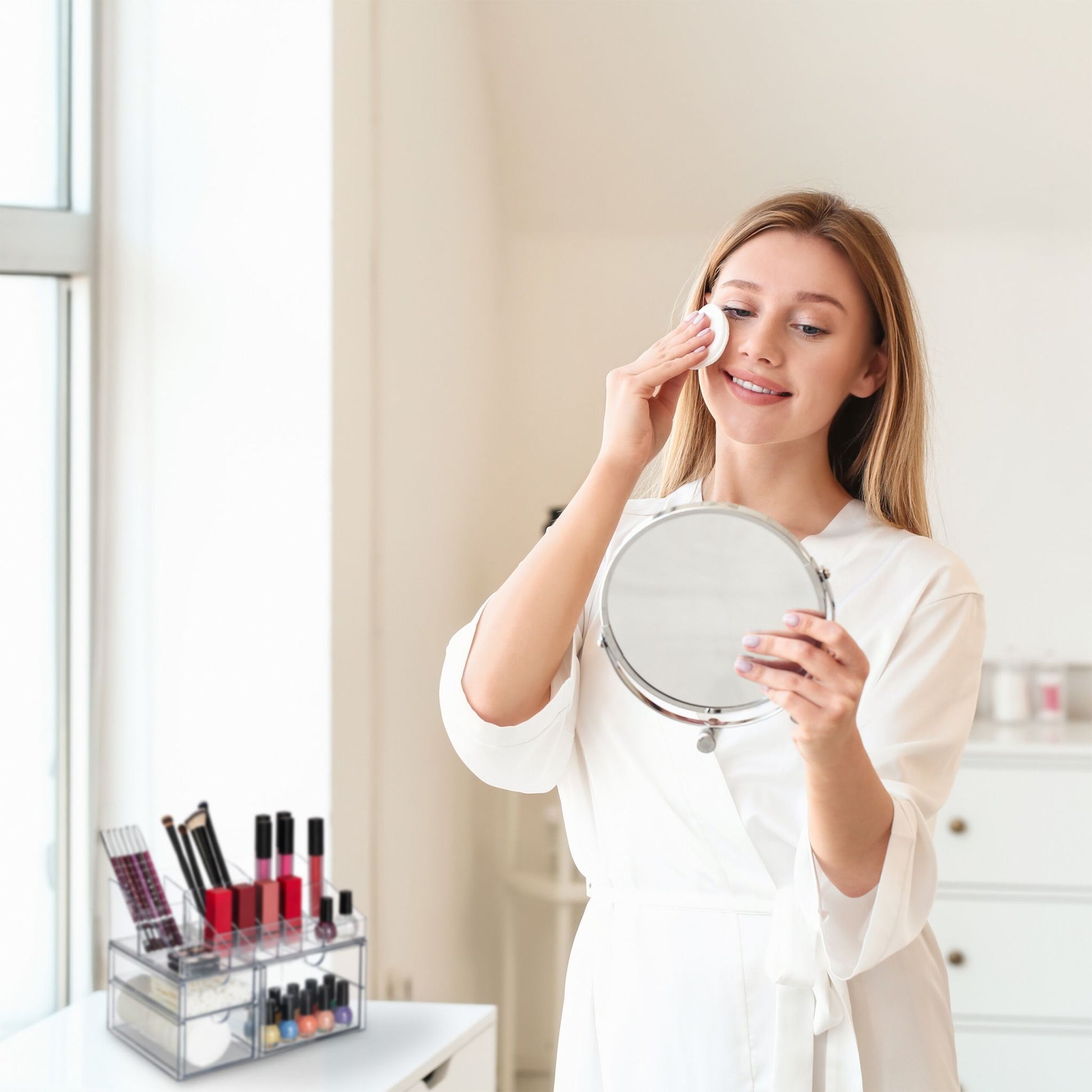 Make Up Organizer mit Schubladen Transparent von Relaxdays