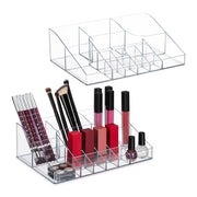 Make Up Organizer 2er-Set Transparent von Relaxdays
