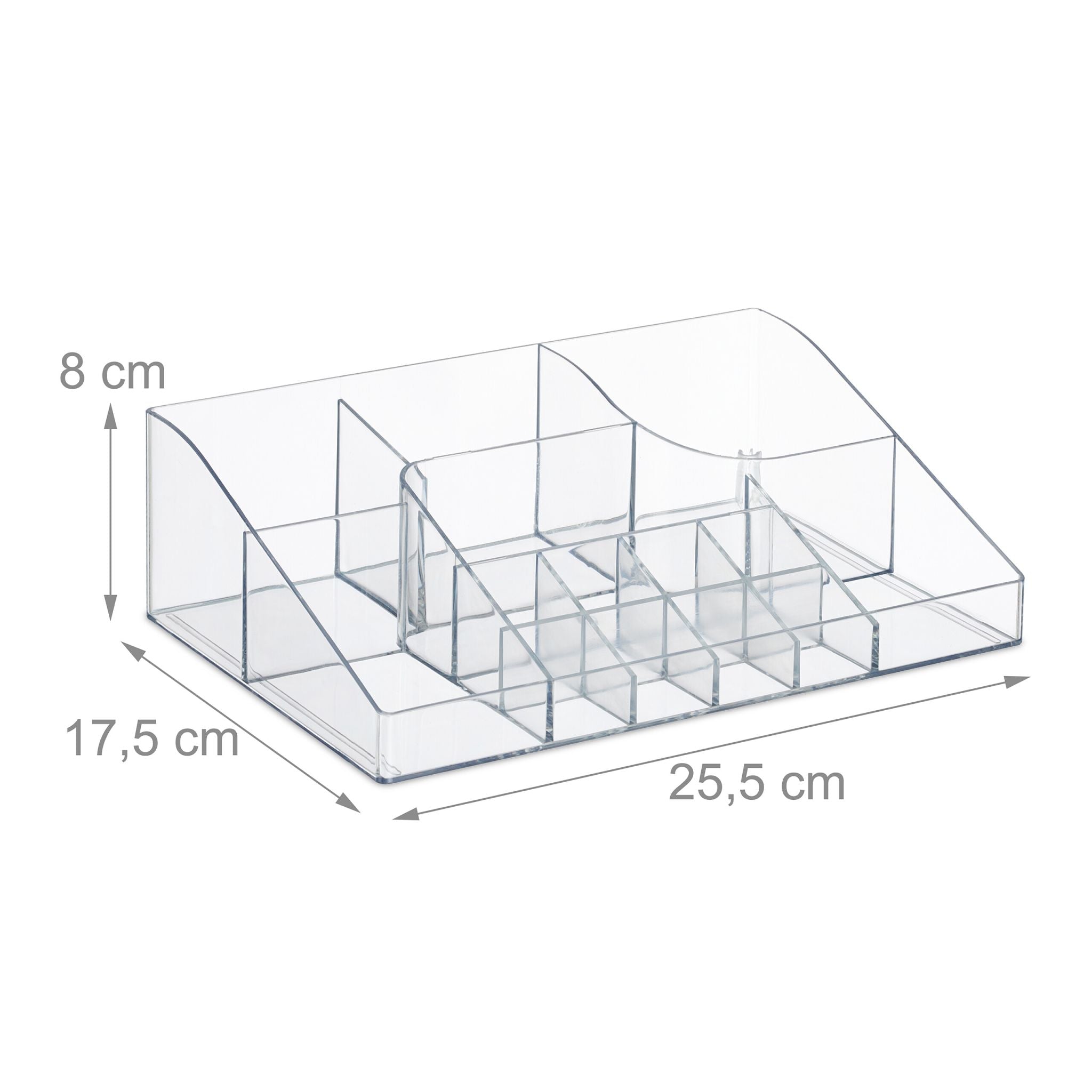 Make Up Organizer 2er-Set Transparent von Relaxdays