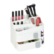 Make Up Organizer mit Schubladen Weiss-Transparent-Grau von Relaxdays