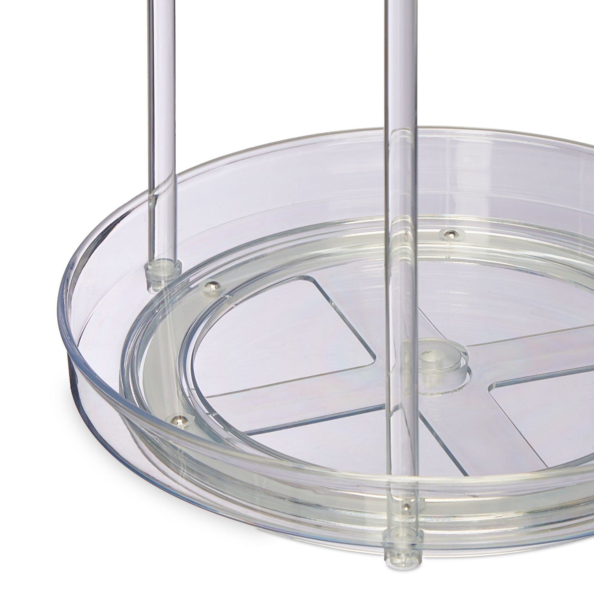 Doppelstöckiger Drehteller Ø 23,5cm Transparent von Relaxdays