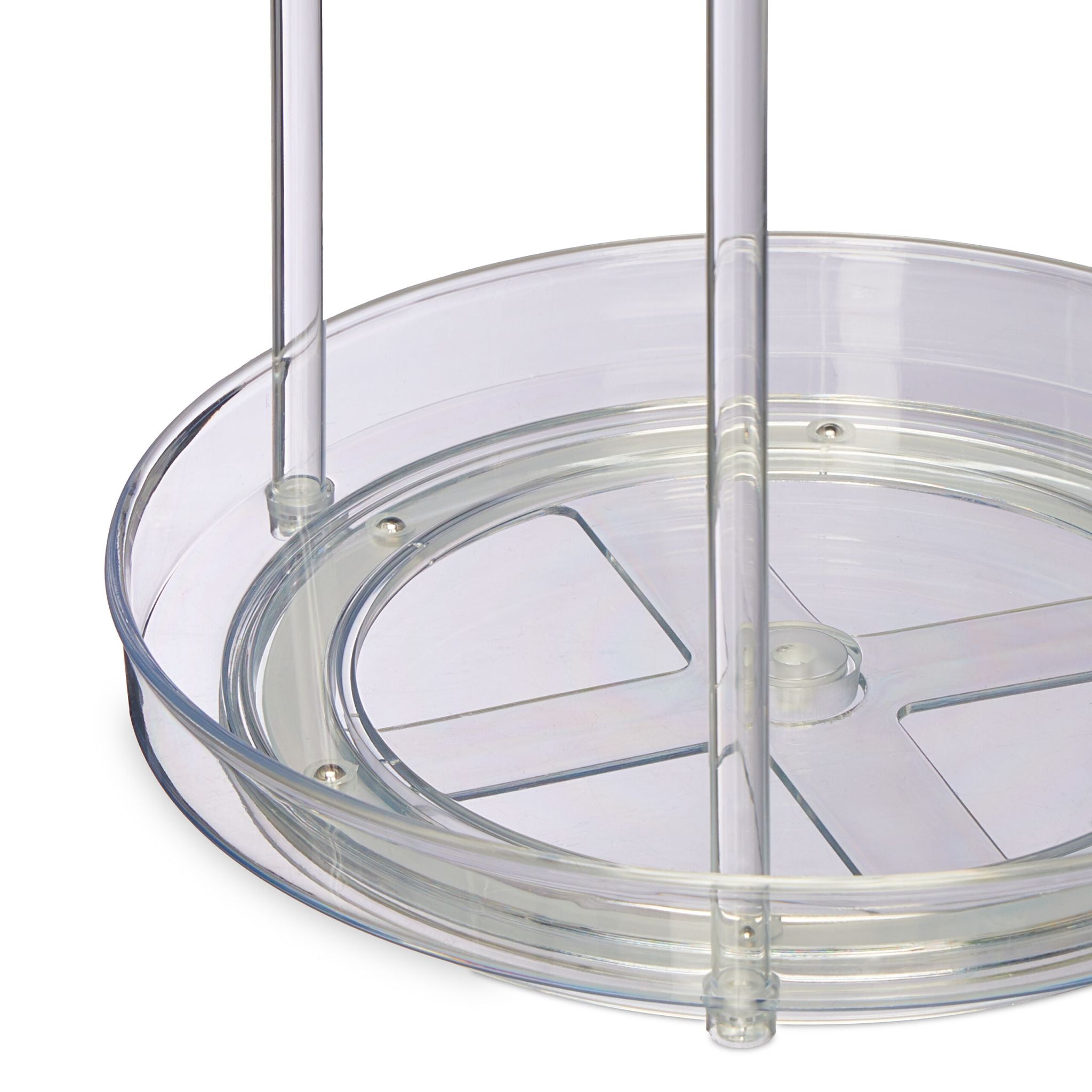 Doppelstöckiger Drehteller Ø 23,5cm Transparent von Relaxdays