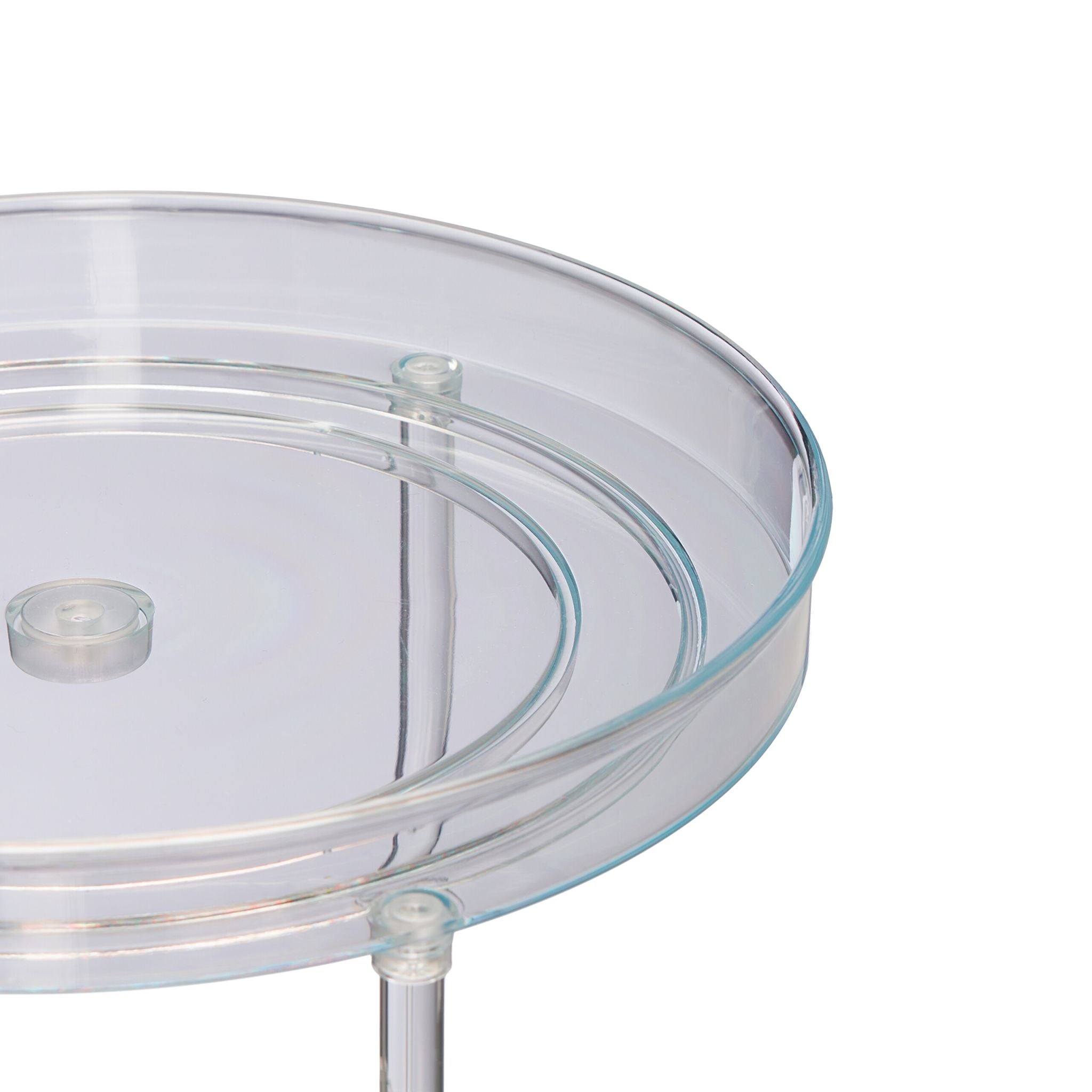 Doppelstöckiger Drehteller Ø 23,5cm Transparent von Relaxdays