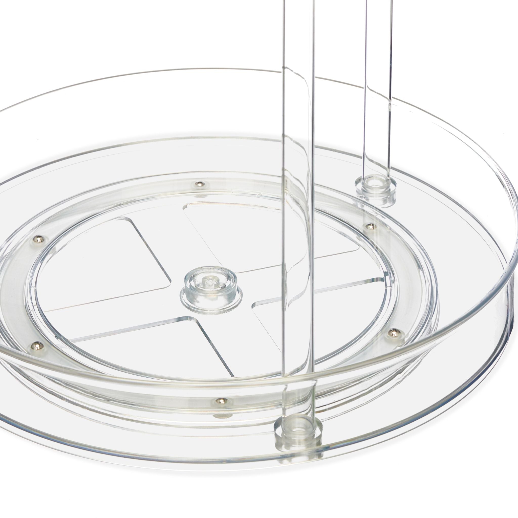 Doppelstöckiger Drehteller Ø 27cm Transparent von Relaxdays