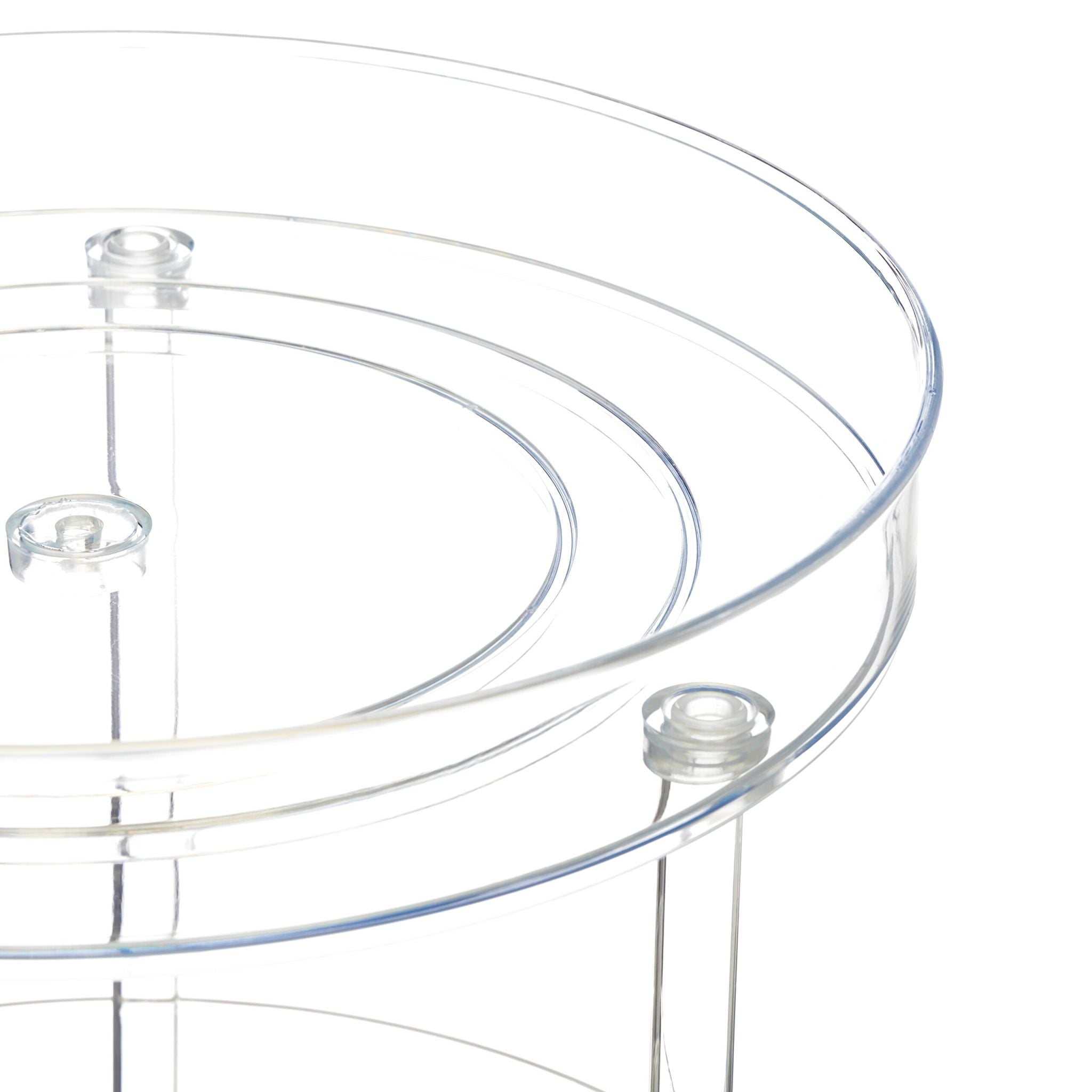 Doppelstöckiger Drehteller Ø 27cm Transparent von Relaxdays