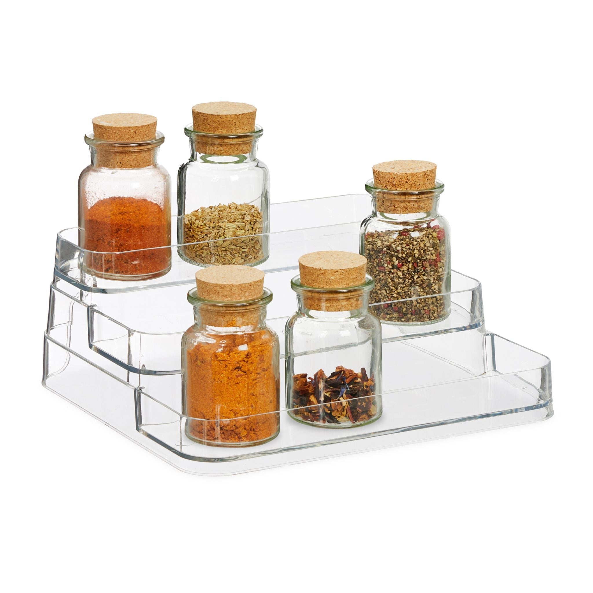 Gewürzorganizer 3 Etagen Transparent von Relaxdays