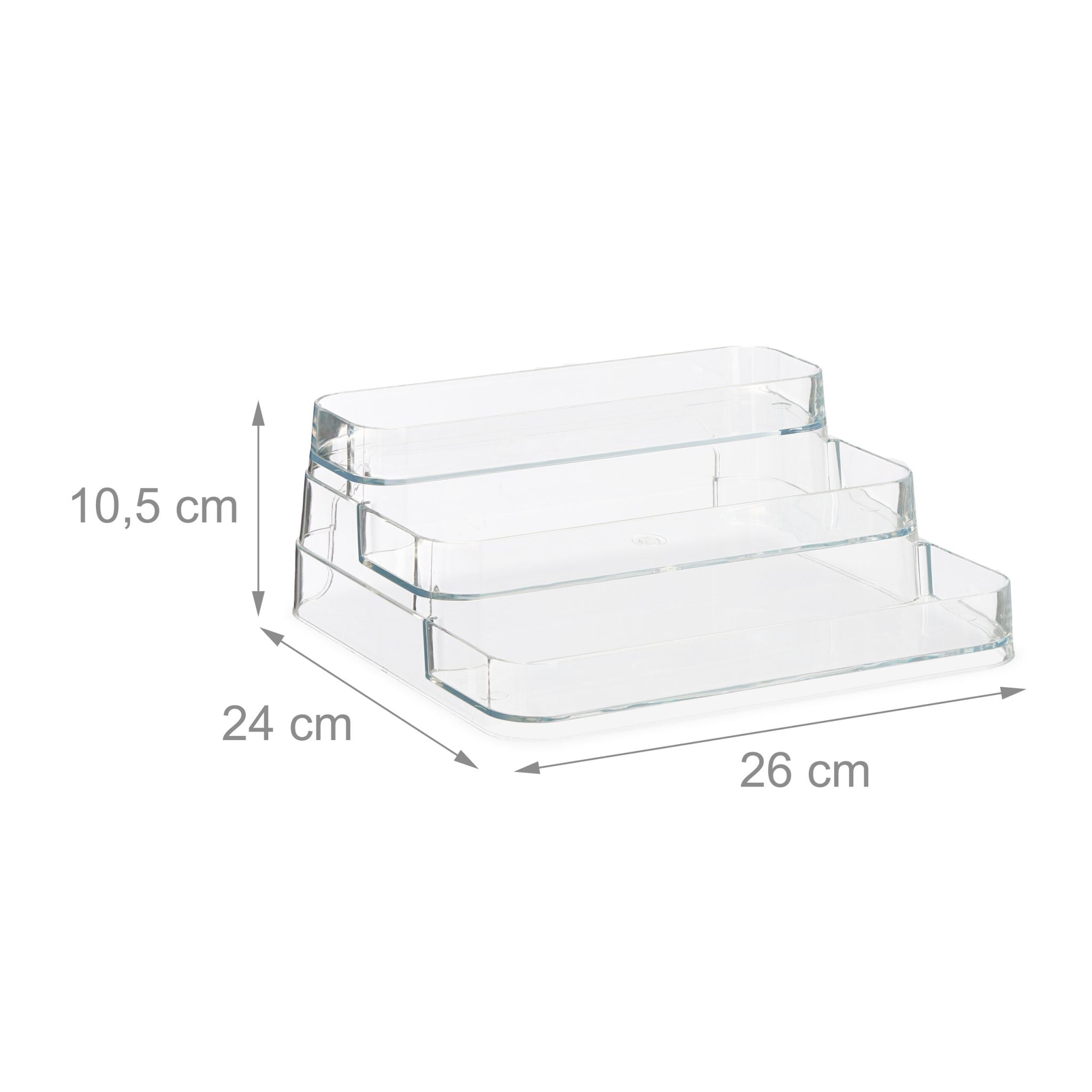 Gewürzorganizer 3 Etagen Transparent von Relaxdays