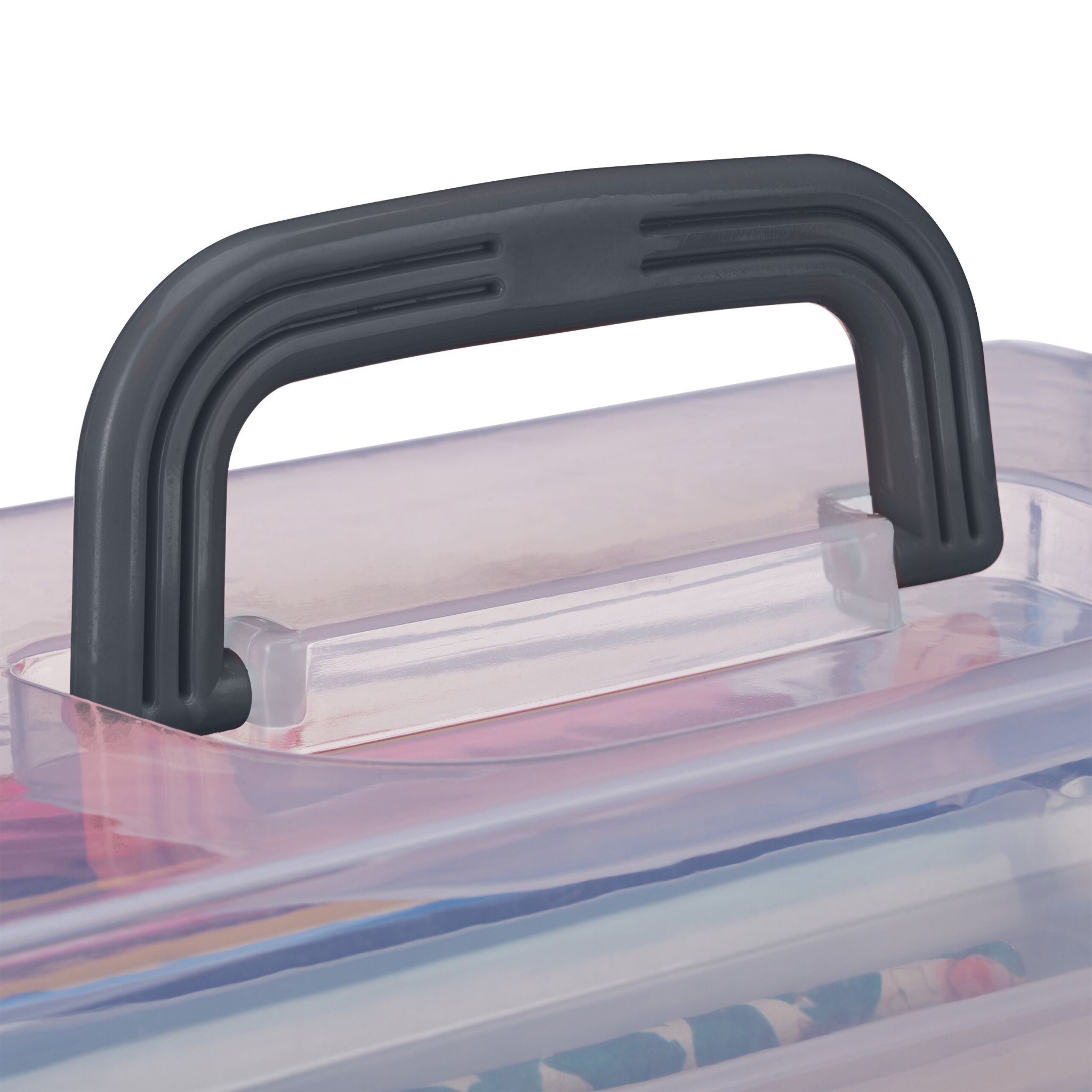 Aufbewahrungsbox mit 9 Fächern Transparent-Grau von Relaxdays