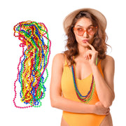 Perlenkette Neon 30er-Set Gelb-Pink-Rot von Relaxdays