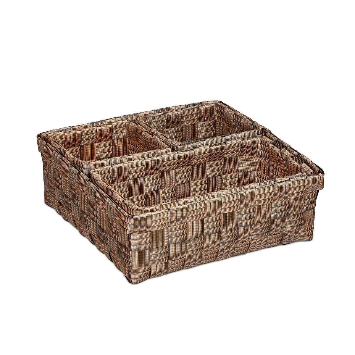 Aufbewahrungskorb 4er-Set Braun von Relaxdays