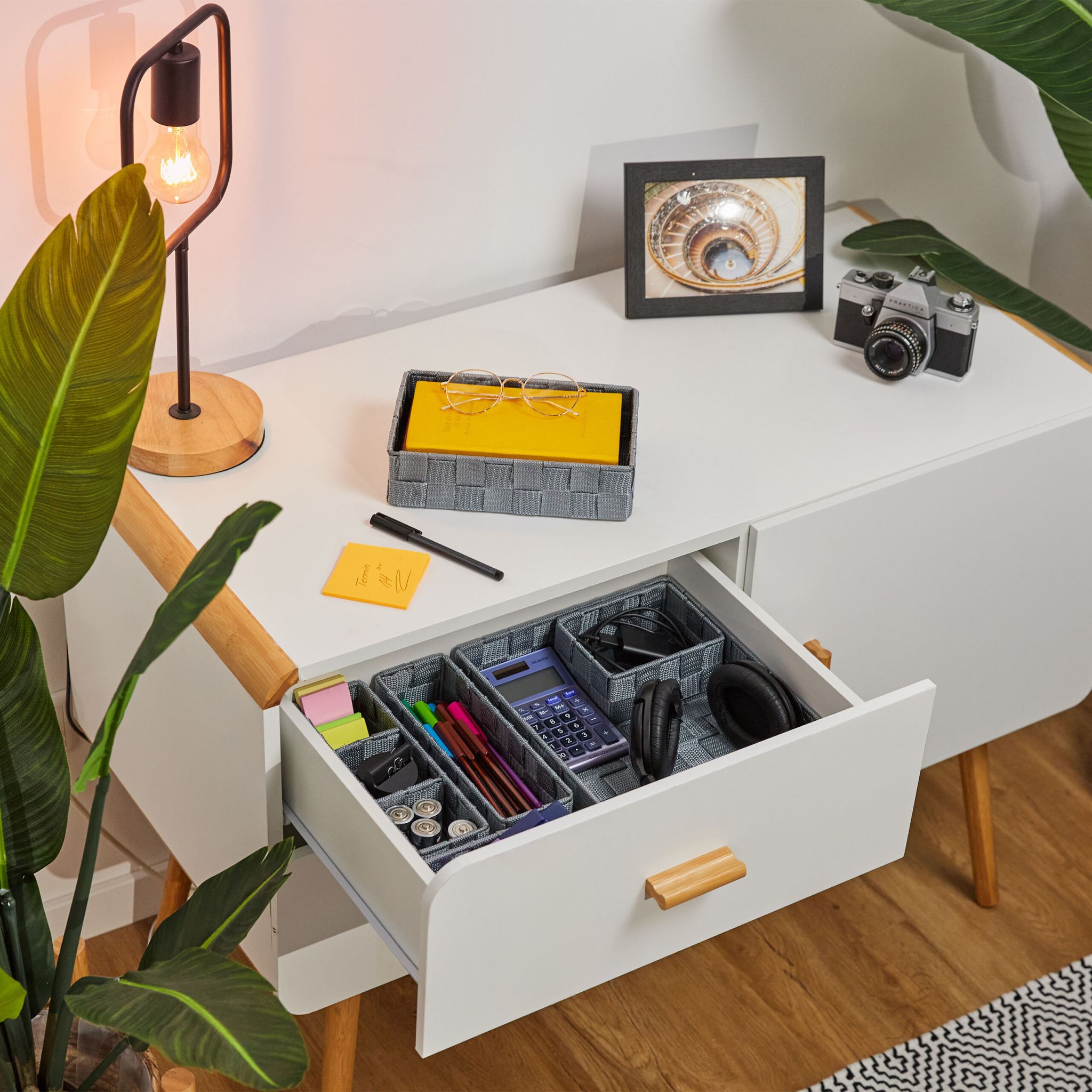 Aufbewahrungskorb 6er-Set Grau von Relaxdays