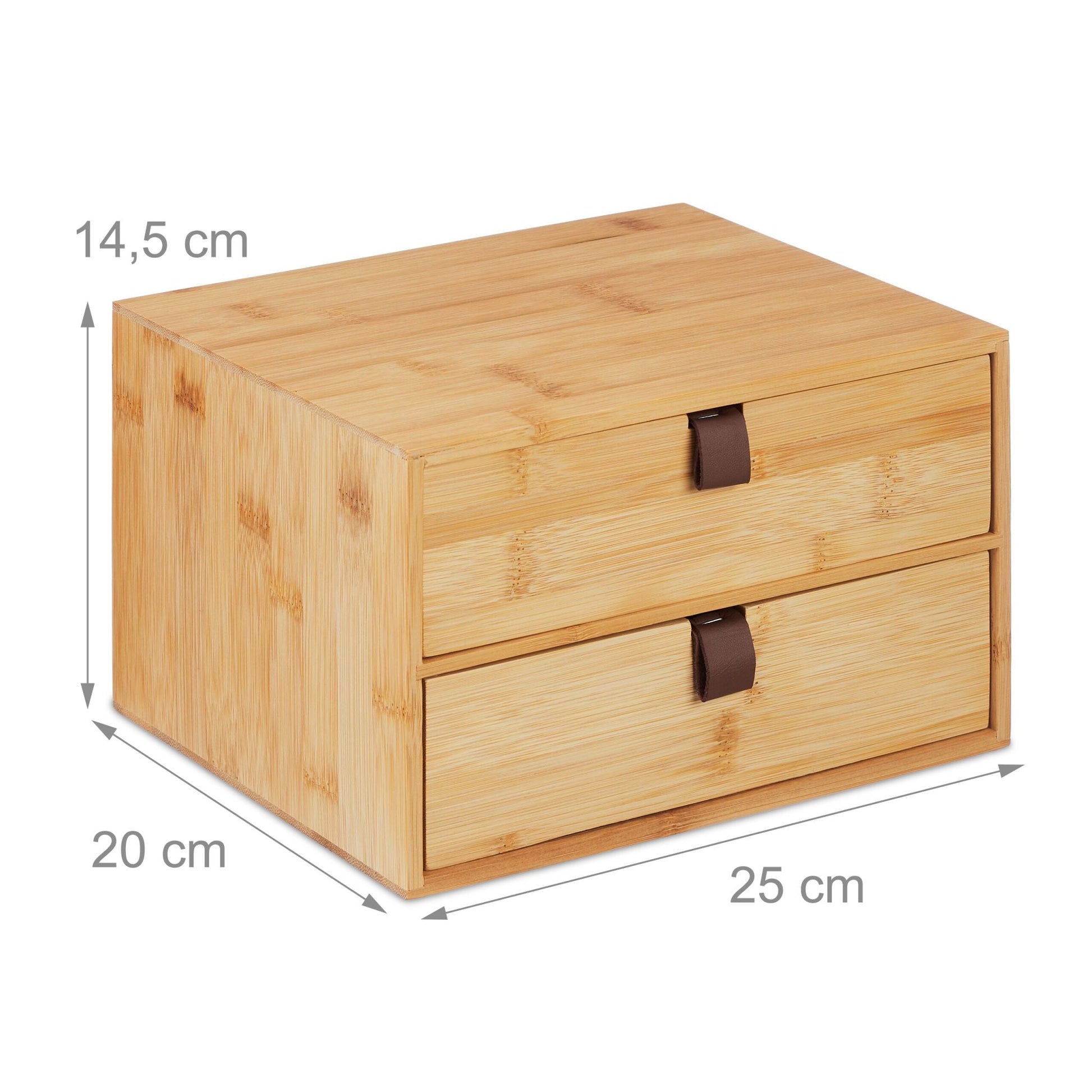 Schreibtisch Organizer mit Schubladen Dunkelbraun-Hellbraun von Relaxdays