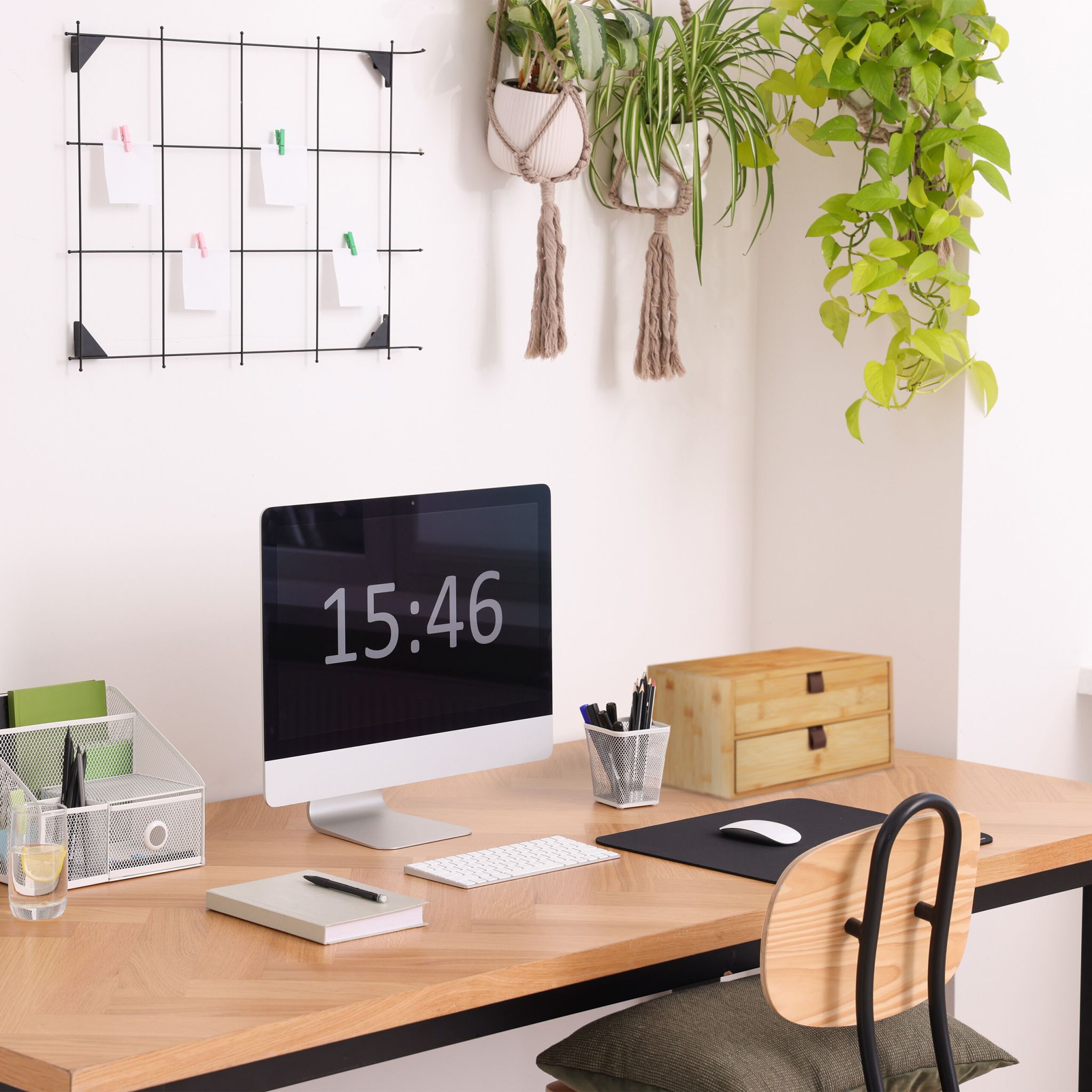 Schreibtisch Organizer mit Schubladen Dunkelbraun-Hellbraun von Relaxdays