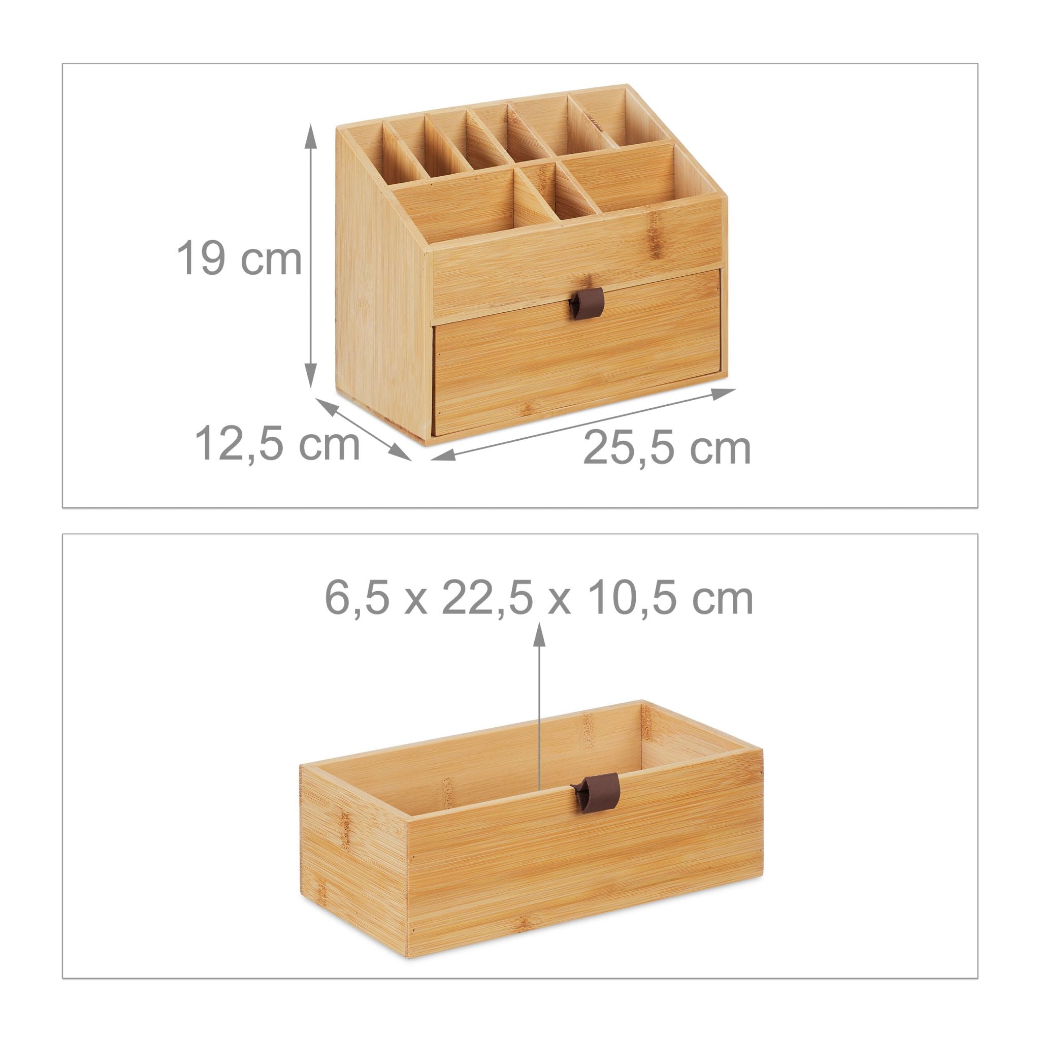 Kosmetik Organizer Hellbraun von Relaxdays